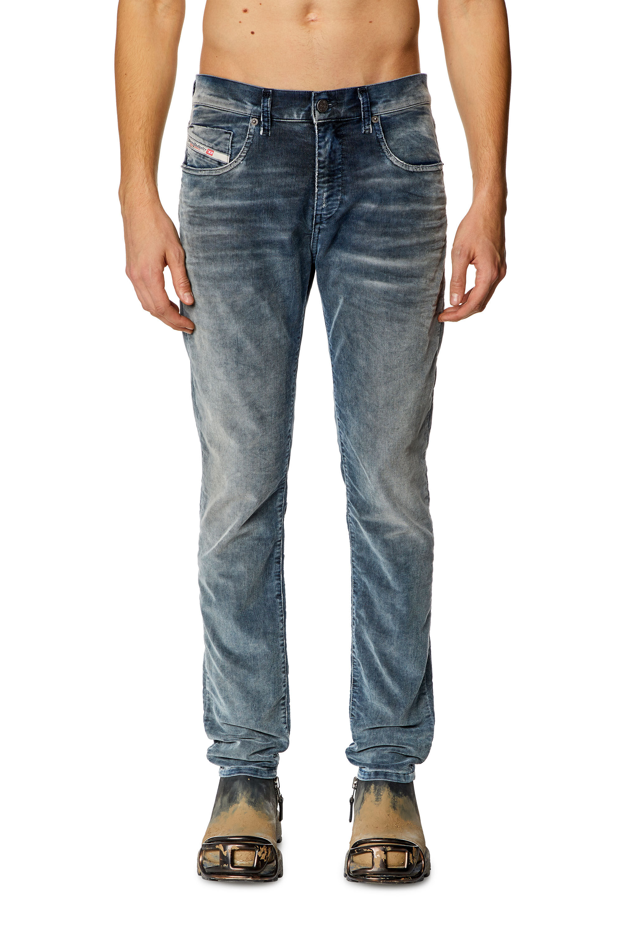 Diesel - Slim Jeans 2019 D-Strukt 068JF, Bleu Foncé - Image 3