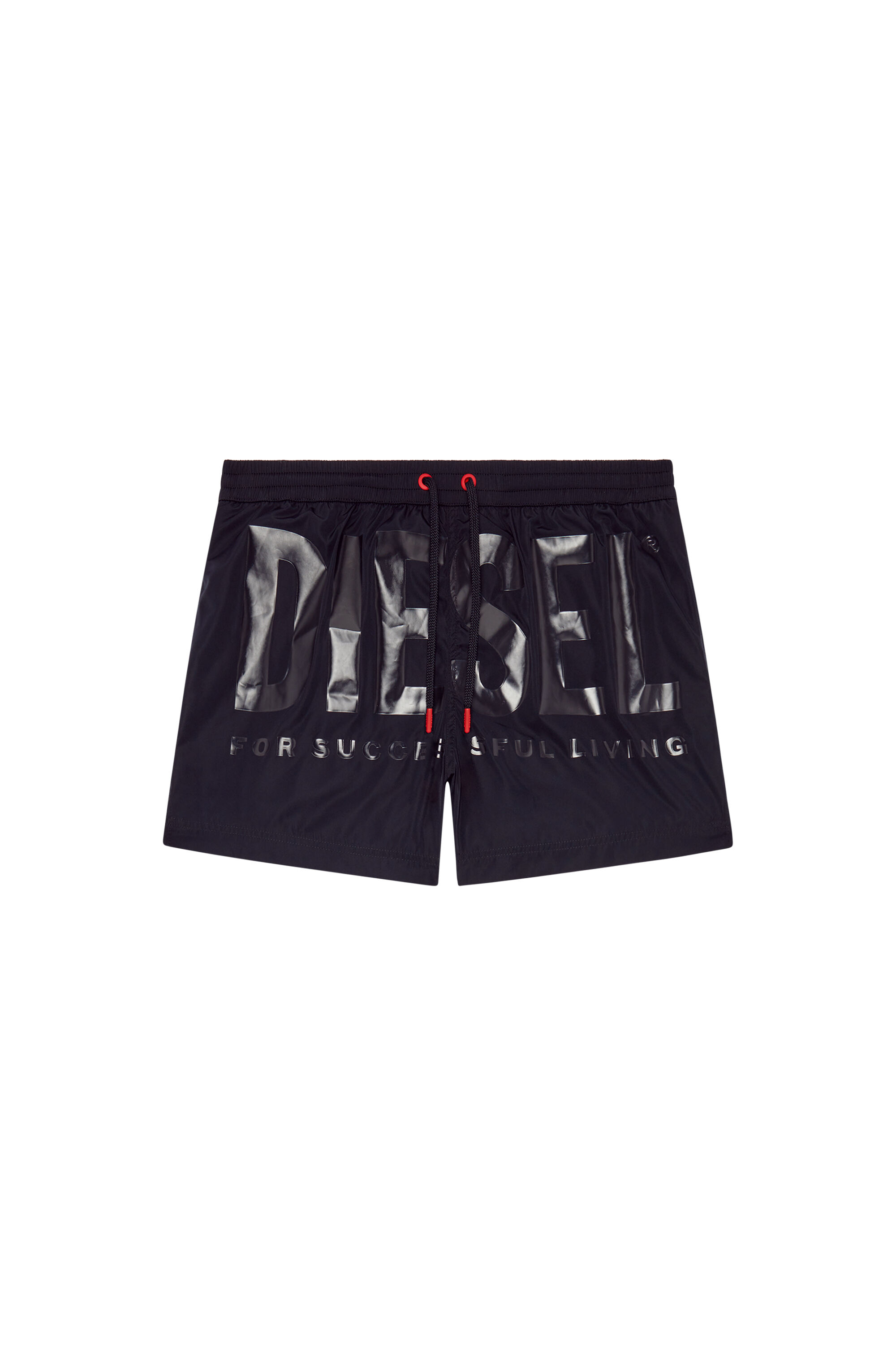 Short de bain court avec logo ton sur ton Homme | Noir | Diesel