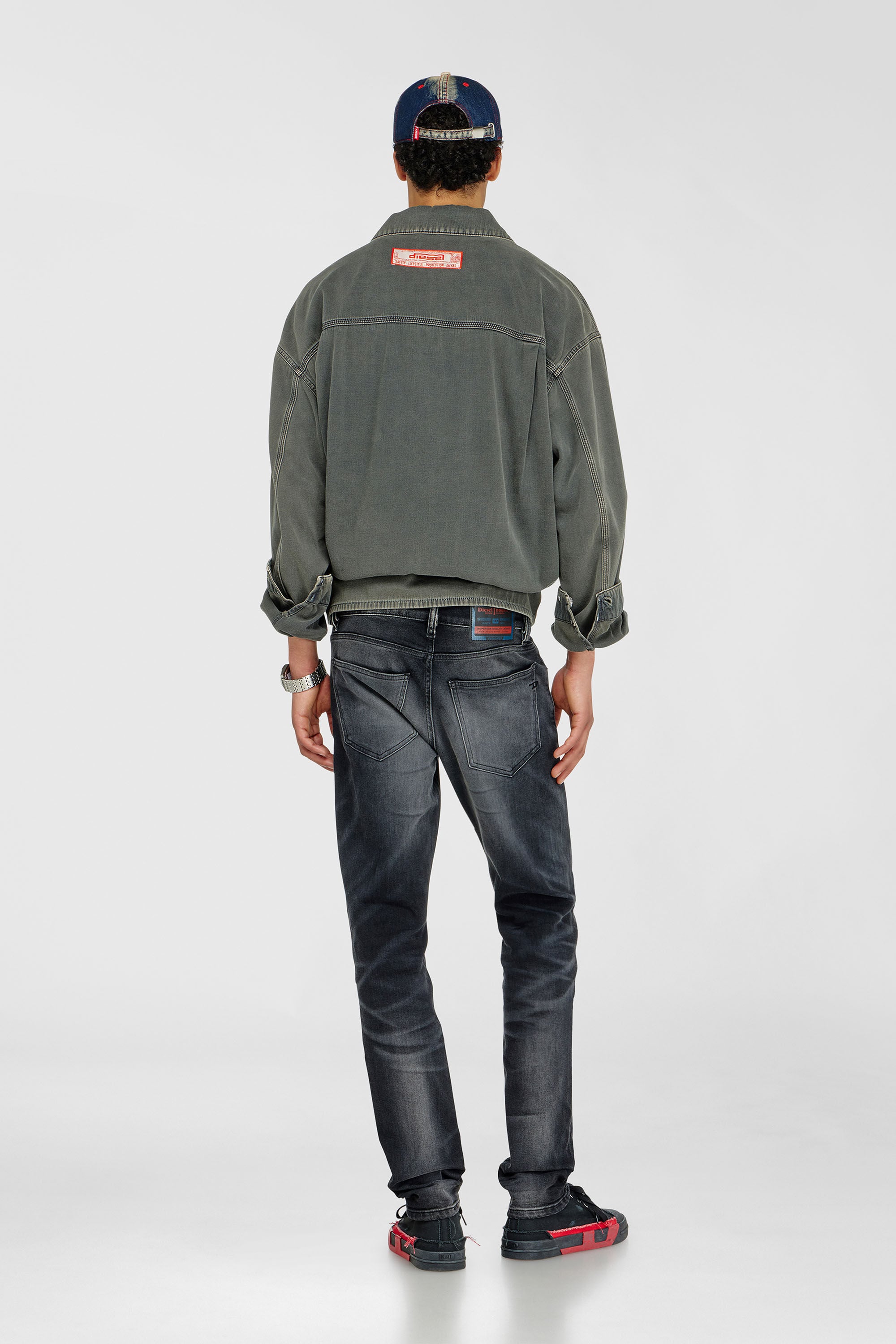 Diesel - Slim Jeans 2019 D-Strukt 09P38 Homme, Noir/Gris fonc&eacute; - Image 3