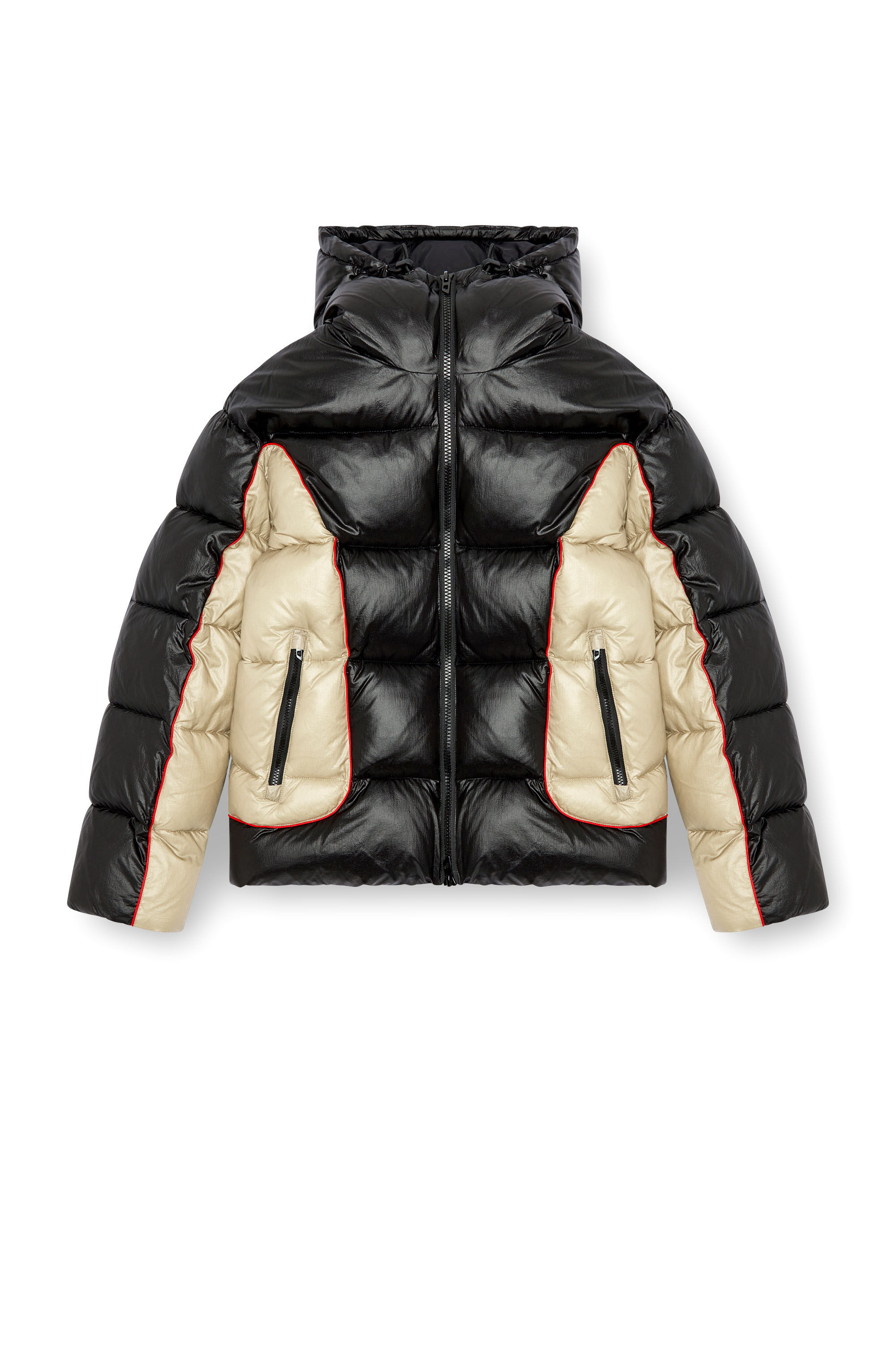 Diesel - W-OSTEND, Veste doudoune &agrave; capuche en ripstop brillant Homme in Polychrome - 2