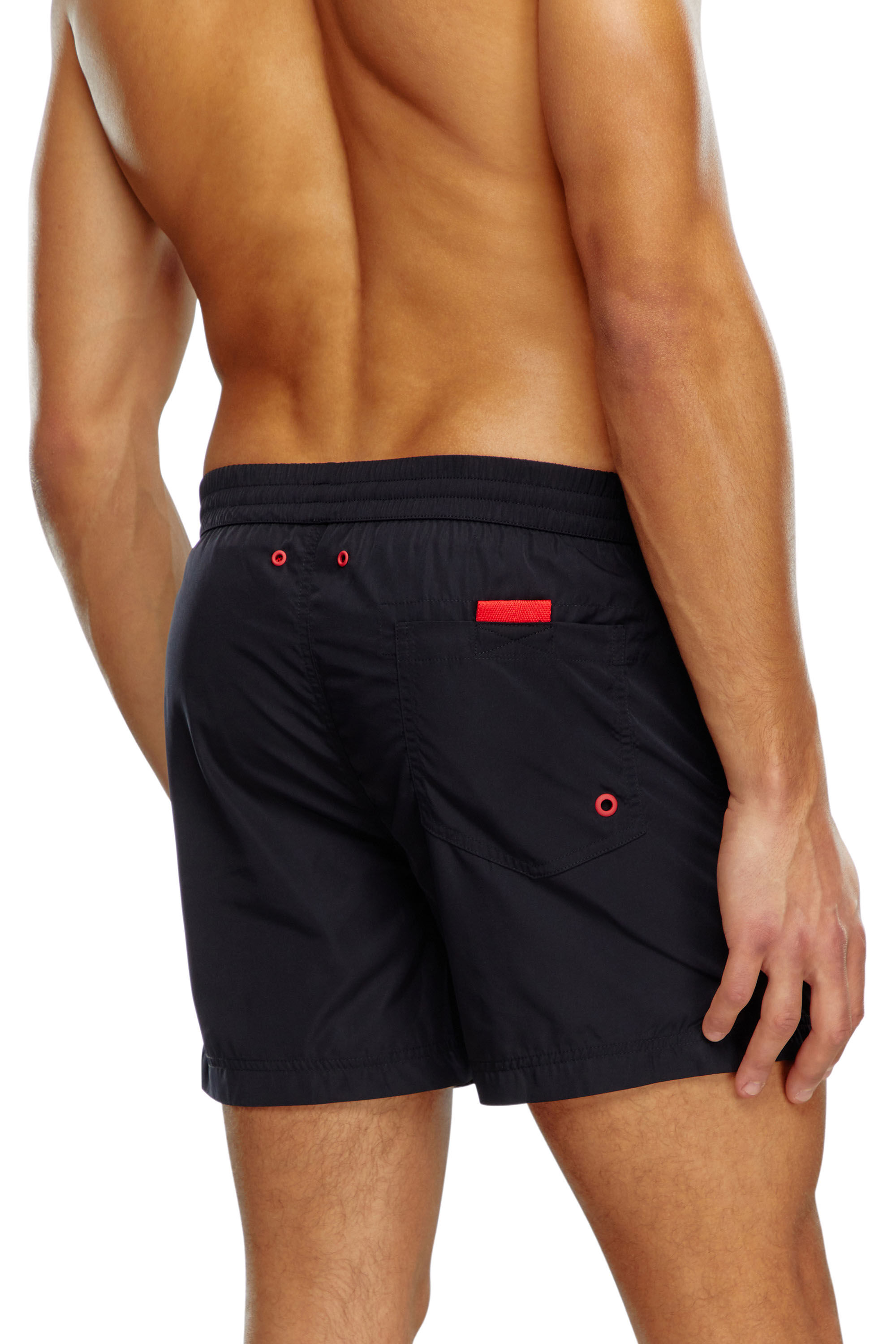 Short de bain mi-long avec logo ton sur ton Homme | Noir | Diesel