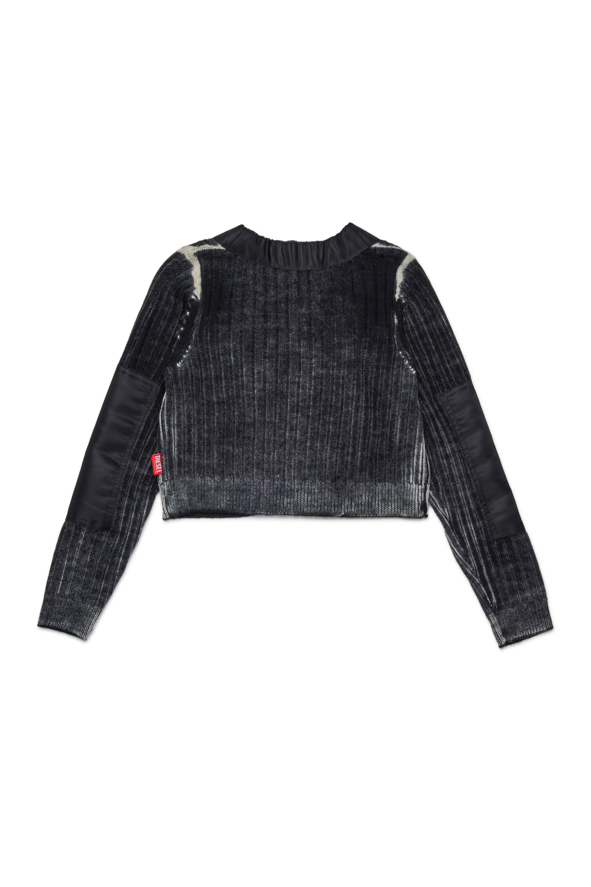 Diesel - KMASERA, Pull en laine avec fermeture éclair frontale Femme in Noir - 2