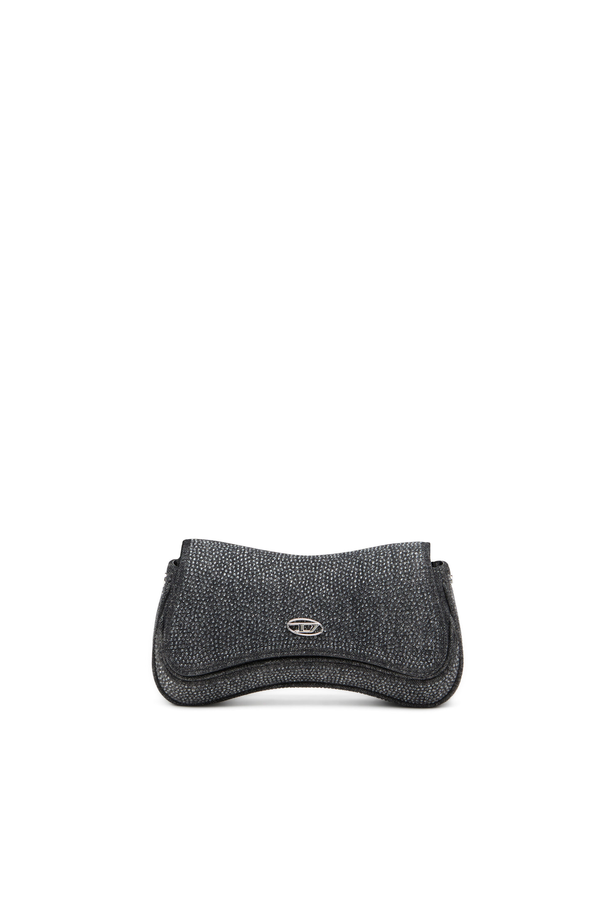 Diesel - PLAY CLUTCH, Play-Pochette en denim cristal Femme in Noir - 1