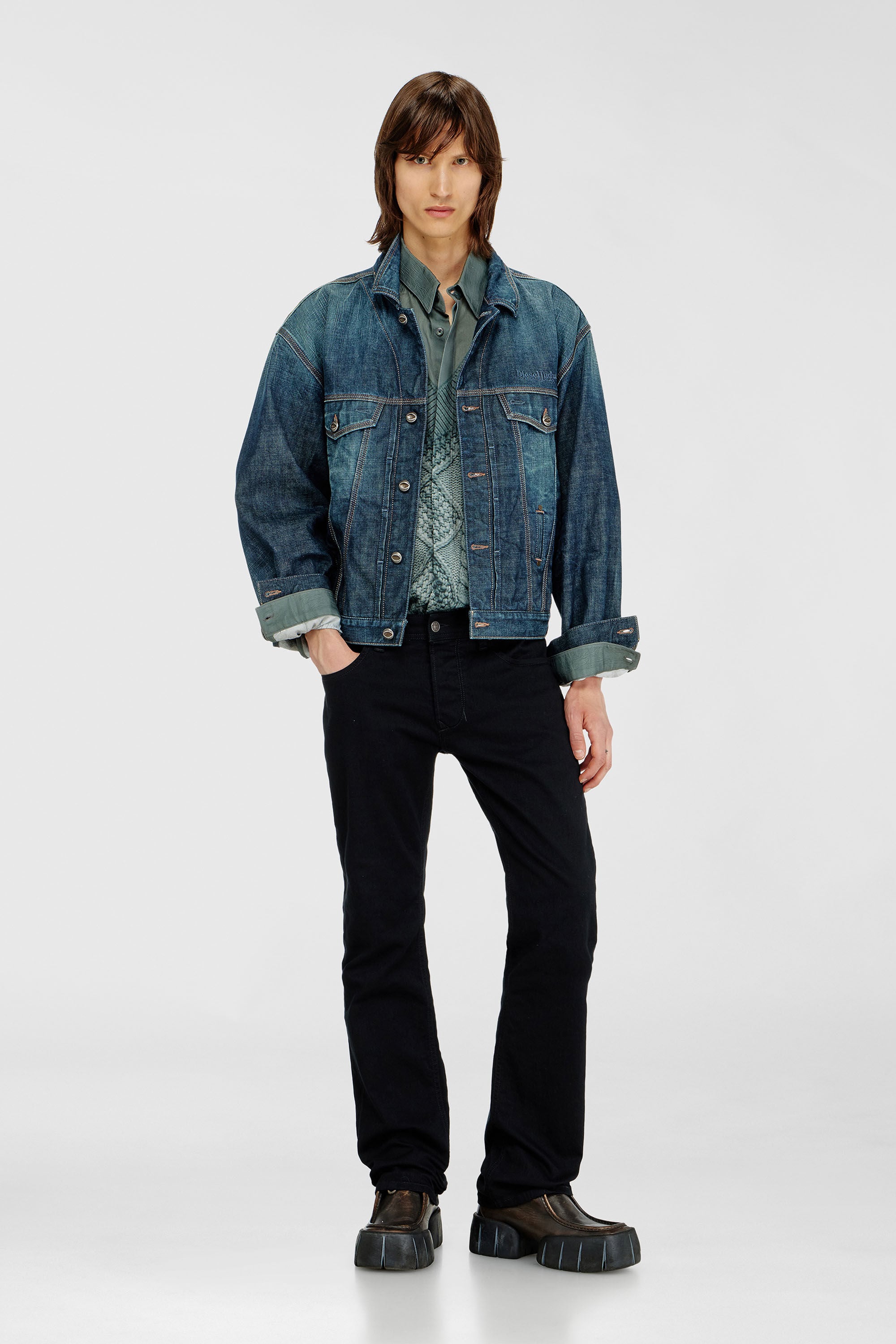 Diesel - Regular Jeans 1985 Larkee 0688H Homme, Noir/Gris fonc&eacute; - Image 1
