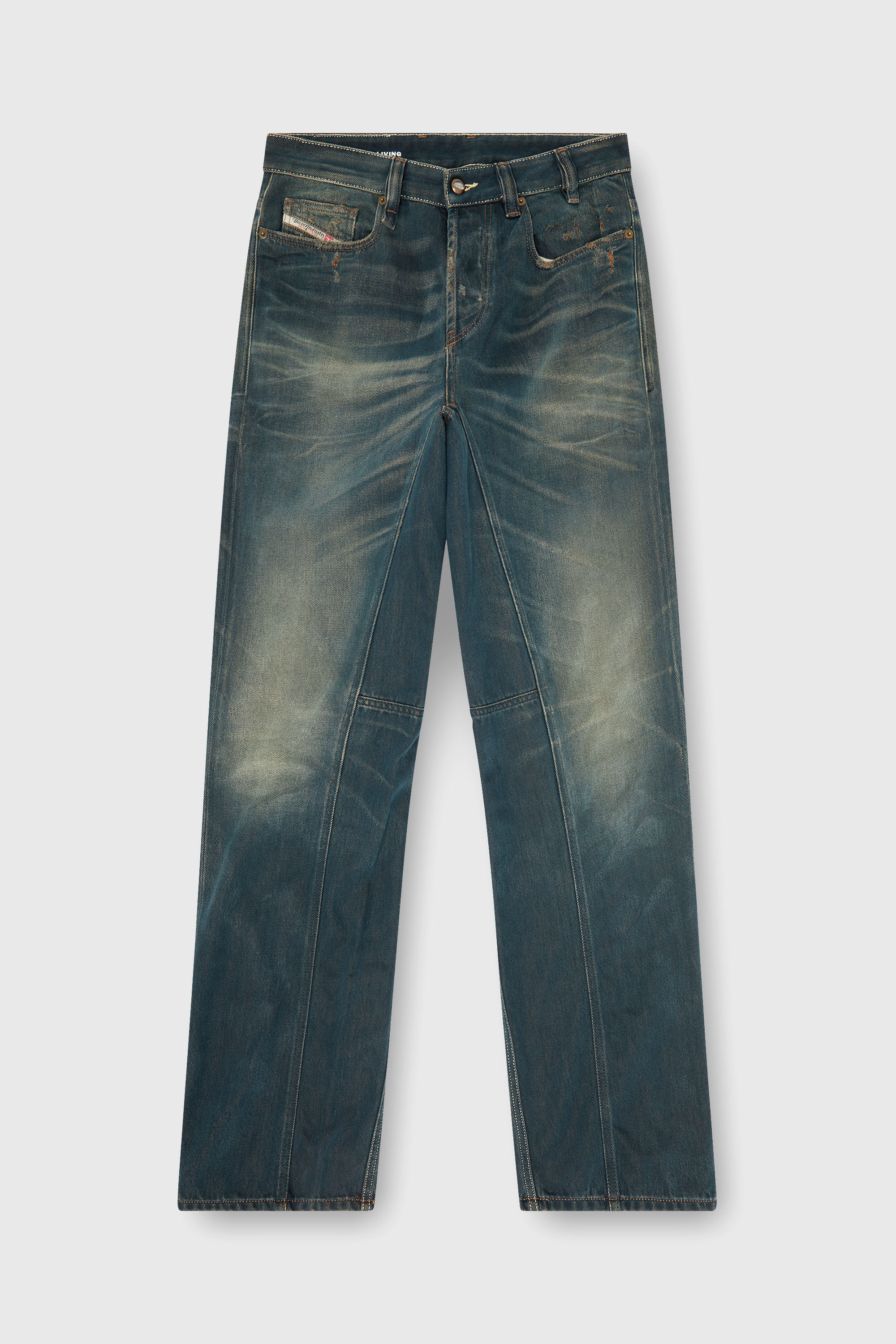 Diesel - Relaxed Jeans 2001 D-Macro 09P85 Homme, Bleu Fonc&eacute; - Image 6