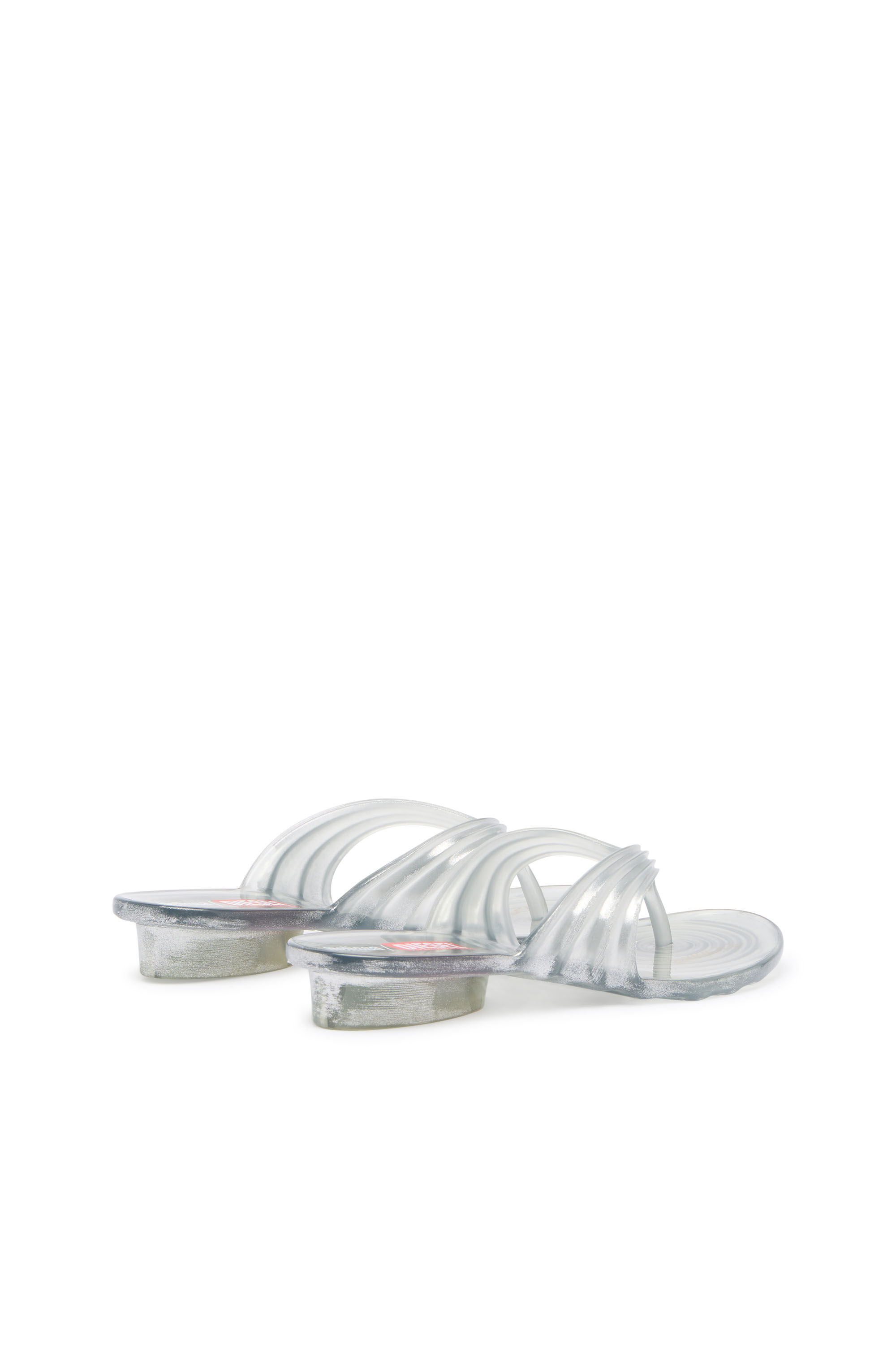 Diesel - MELISSA QUANTUM THONG, Tong sculpturale en Melflex&reg; Femme in Gris argent&eacute; - 3