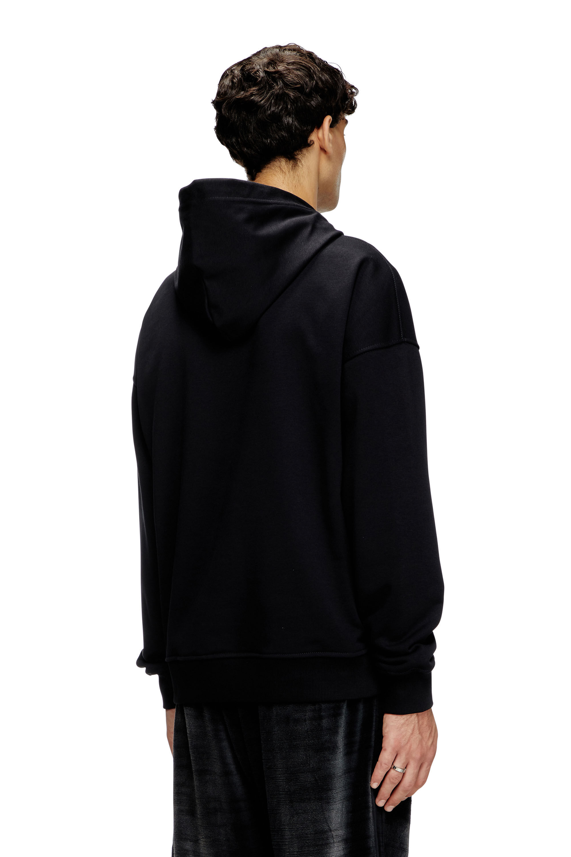Diesel - S-ROB-HOOD-R1, Sweat-shirt à capuche avec mini logo Homme in Noir - 4