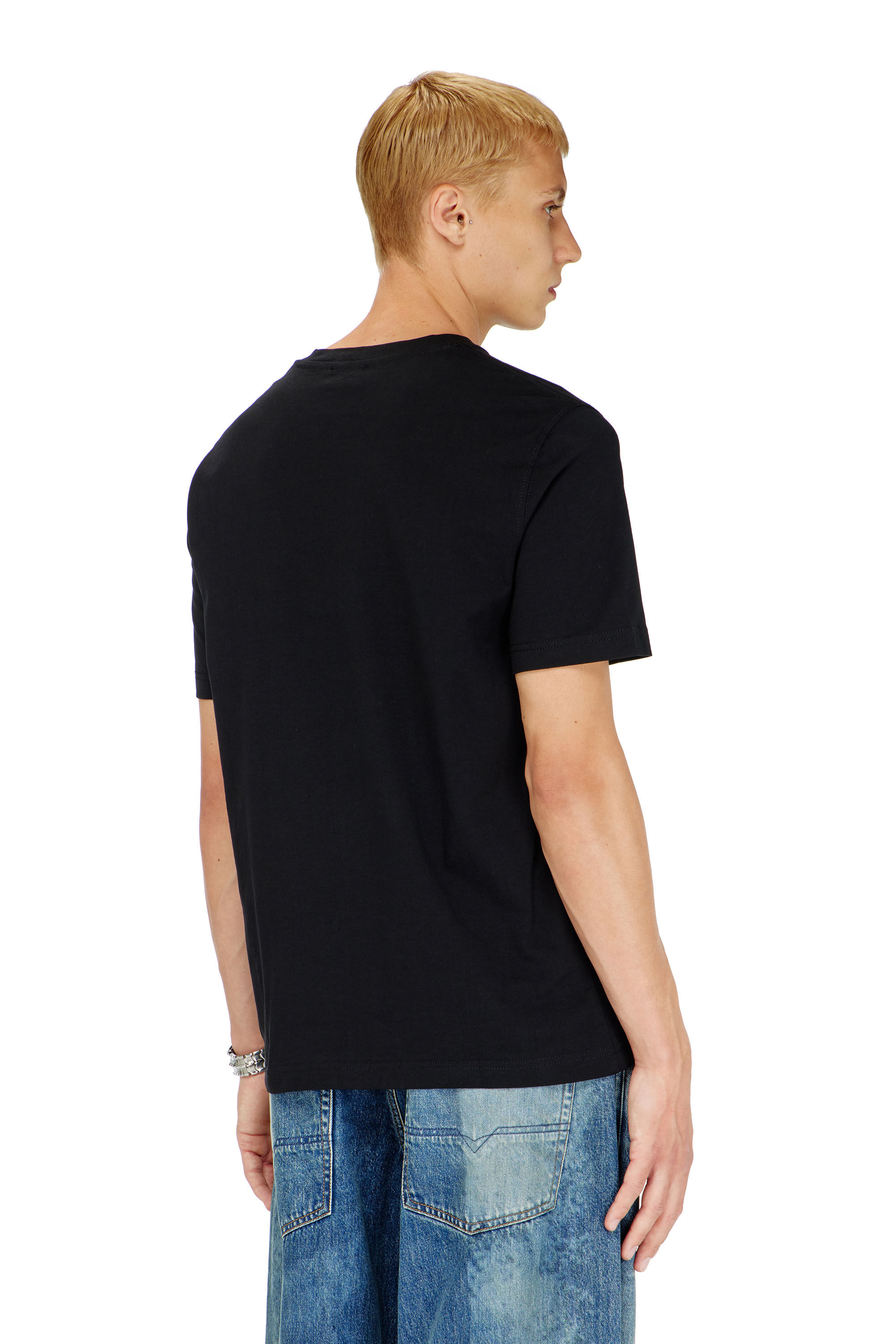 Diesel - T-ADJUST-Q7, T-shirt avec logo Diesel effet flou Homme in Noir - 4