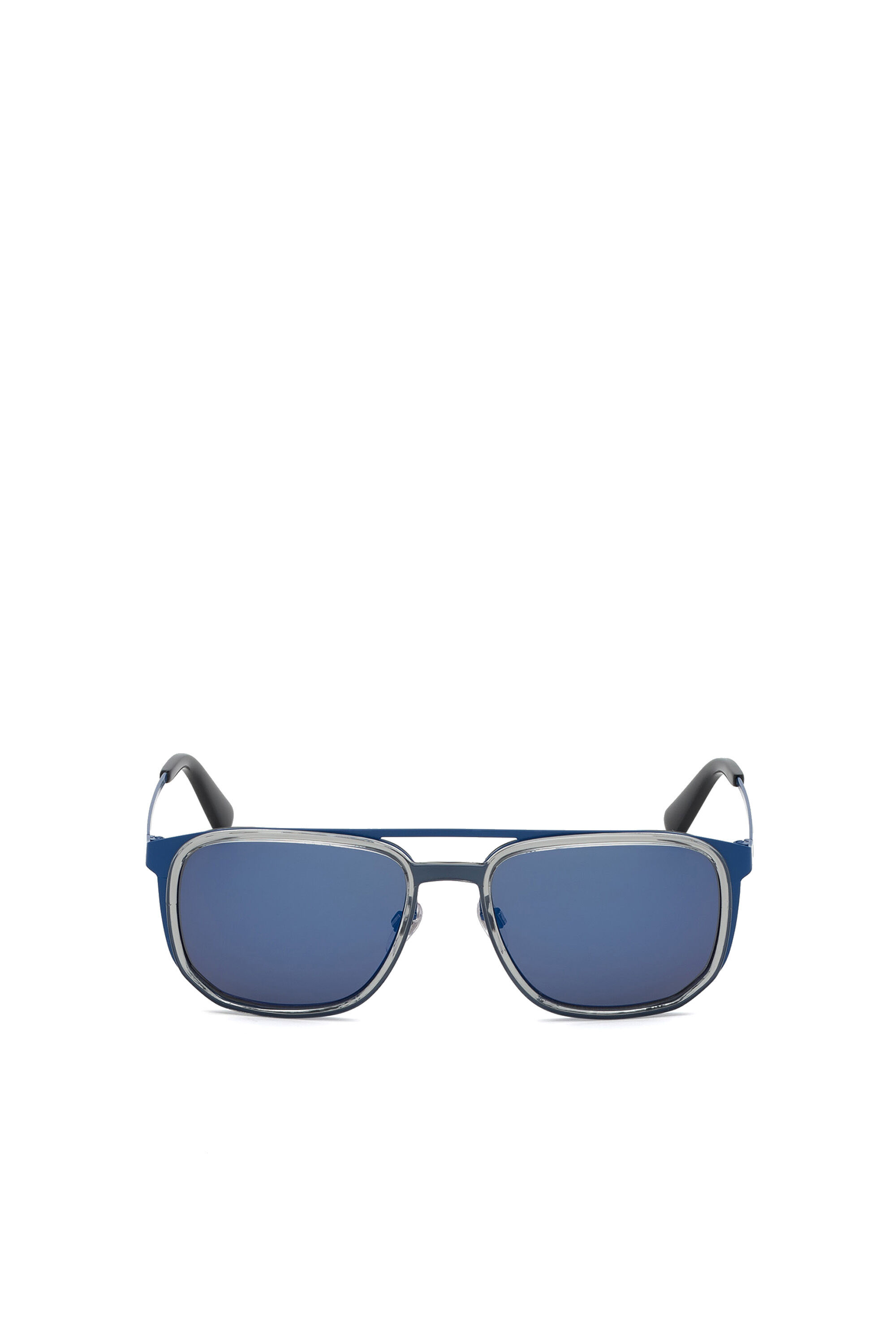 Diesel - DL0294, Lunettes de soleil navigateur en métal et acétate Homme in Bleu - 1