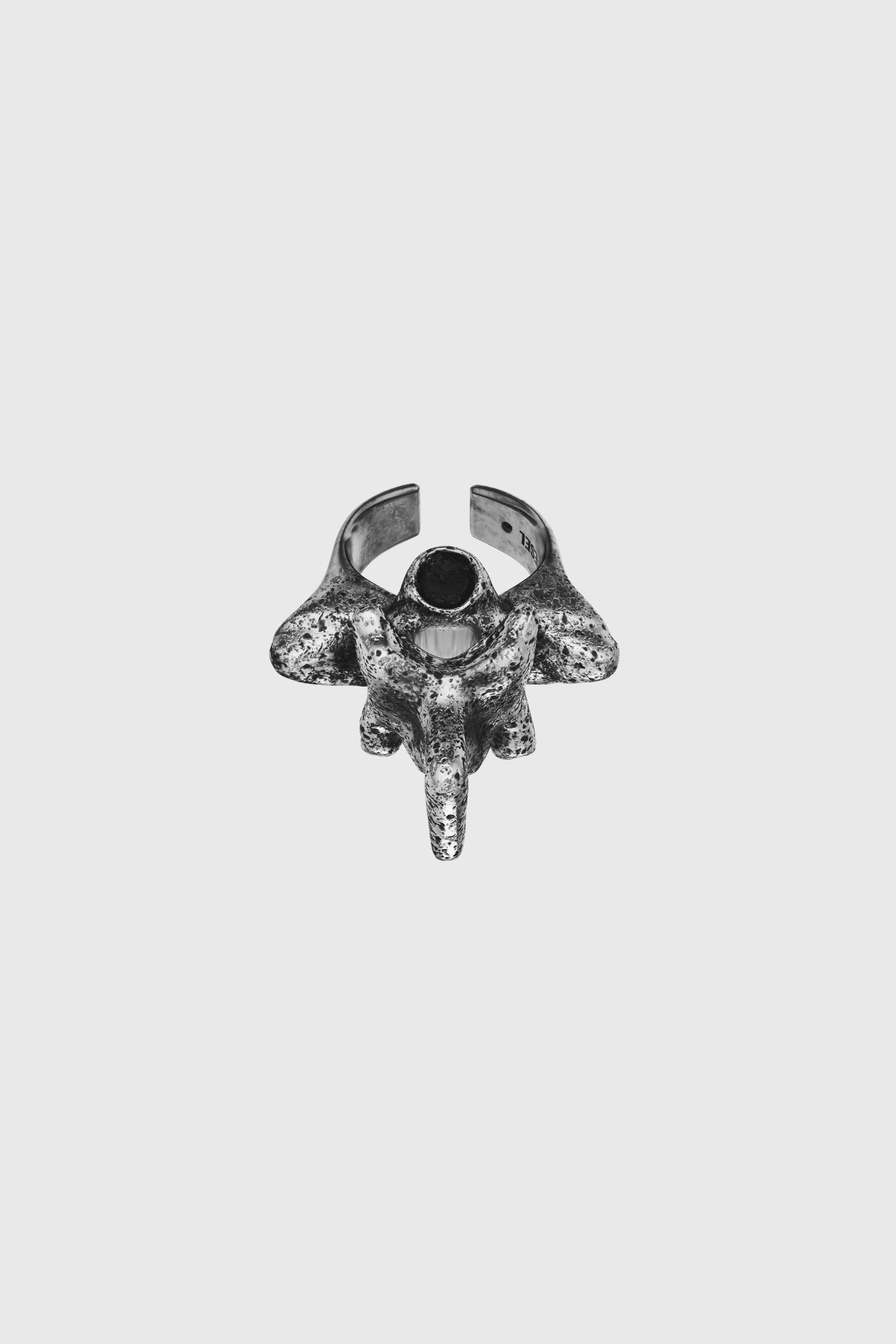 Diesel - DX1708040 JEWELLERY, Bague en m&eacute;tal argent&eacute; avec anneau central Mixte in Gris - 2