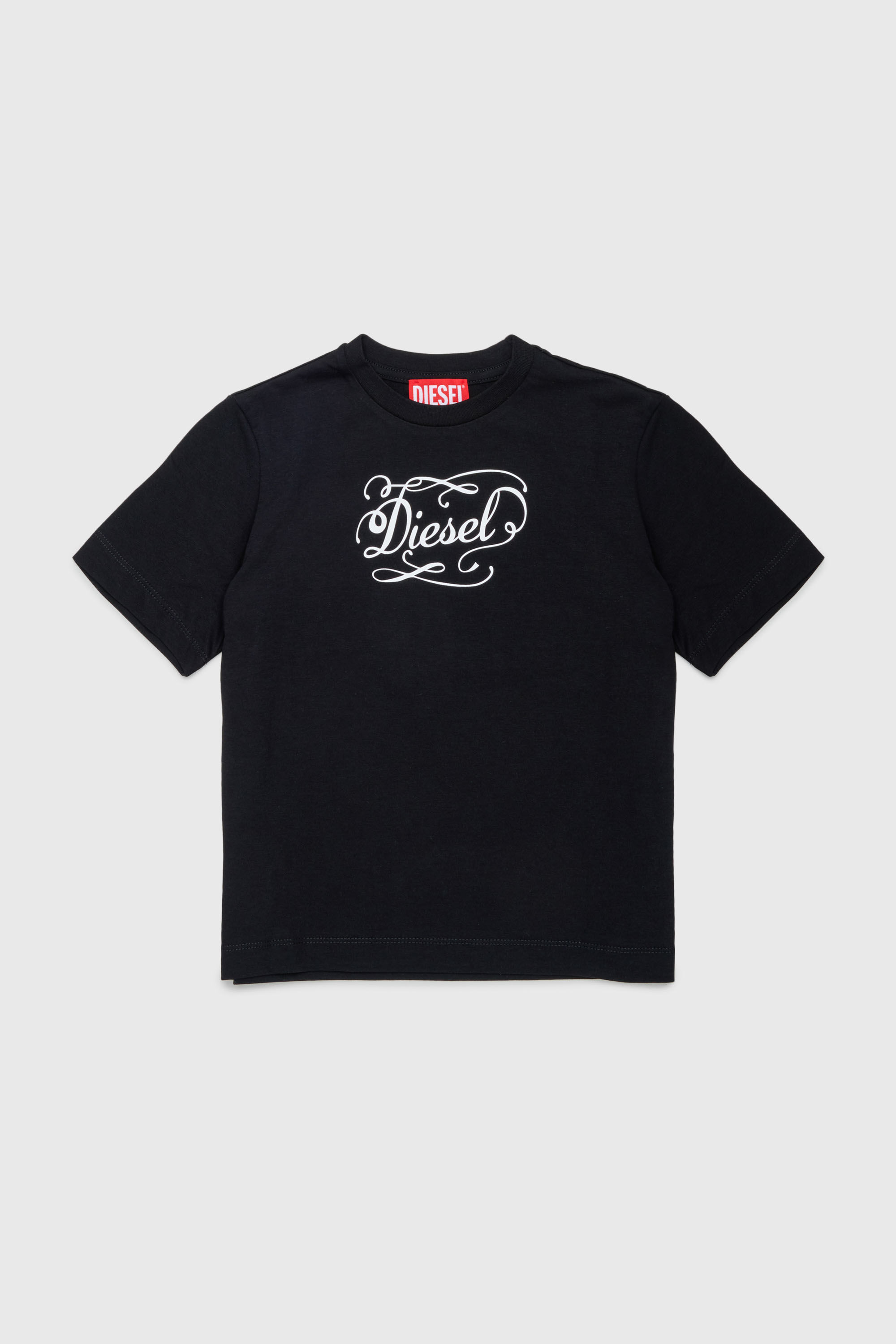 Diesel - TORSAL, T-shirt en coton avec imprim&eacute; logo fantaisie Femme in Noir - 1