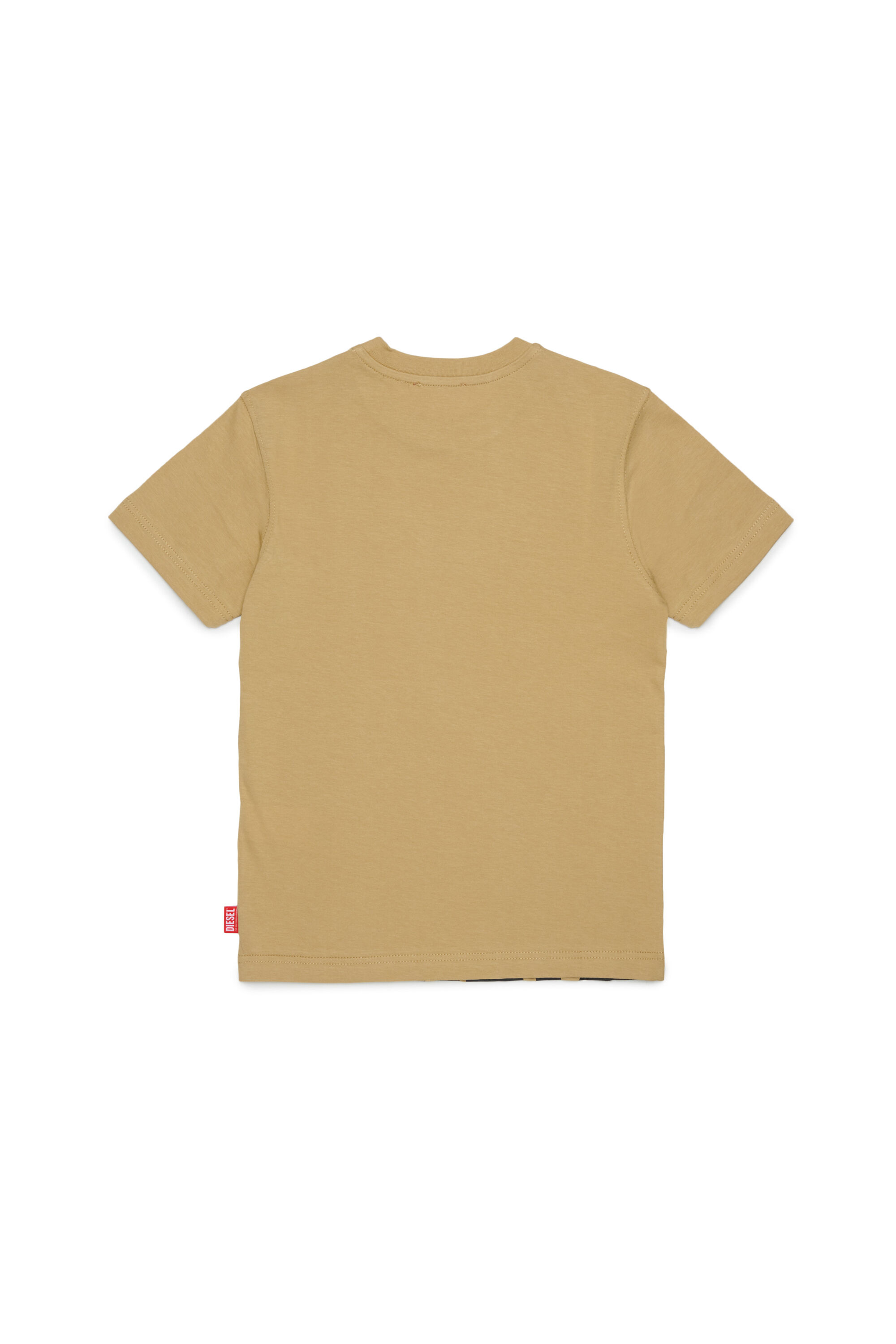 Diesel - TPRES, Man's T-shirt with cut-off logo in Brown - 2