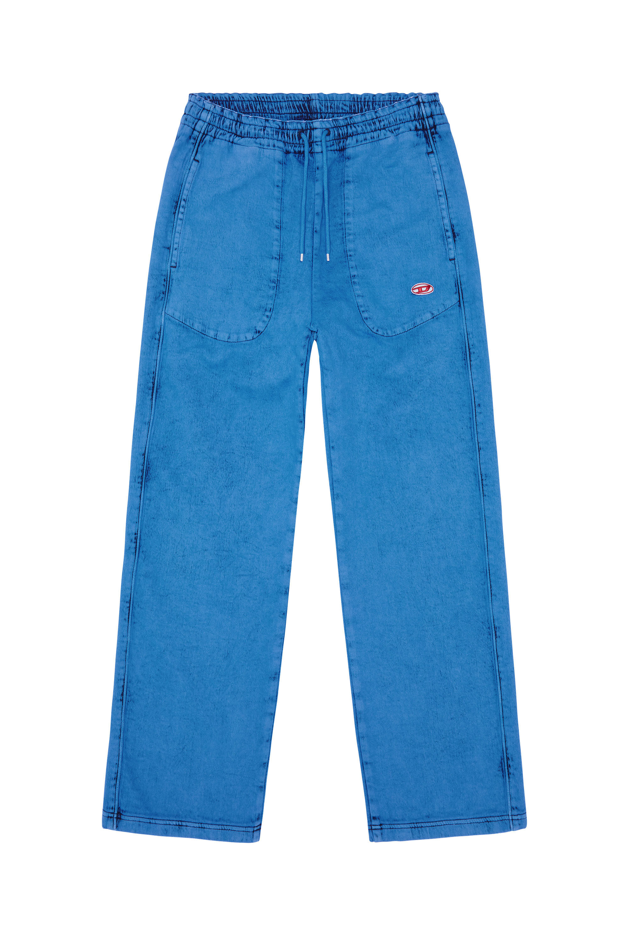Diesel - D-Martians Track Denim 09D16 Straight, Bleu - Image 2