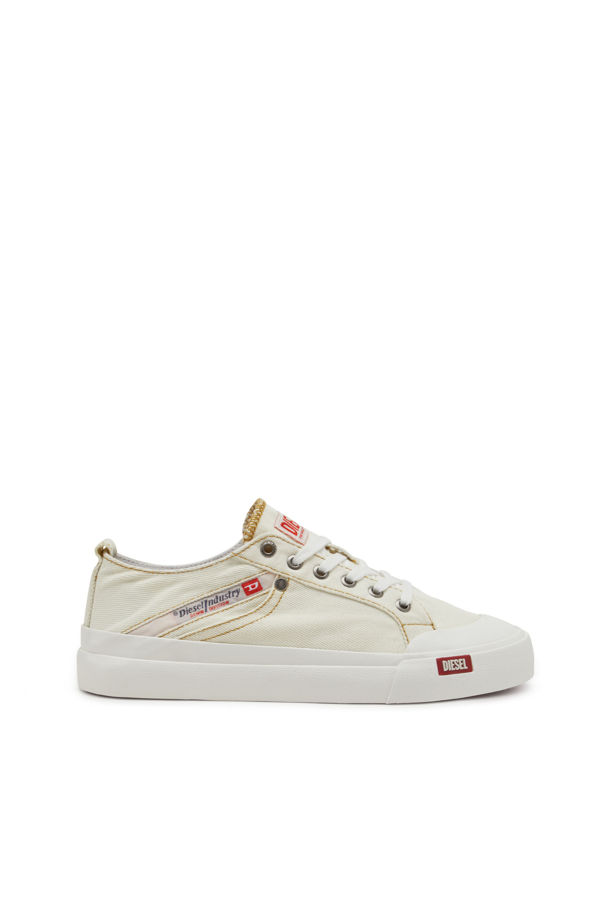 Diesel - S-ATHOS NMD LOW W, S-Athos-Sneakers en denim avec détail de poche Femme in Blanc - 1