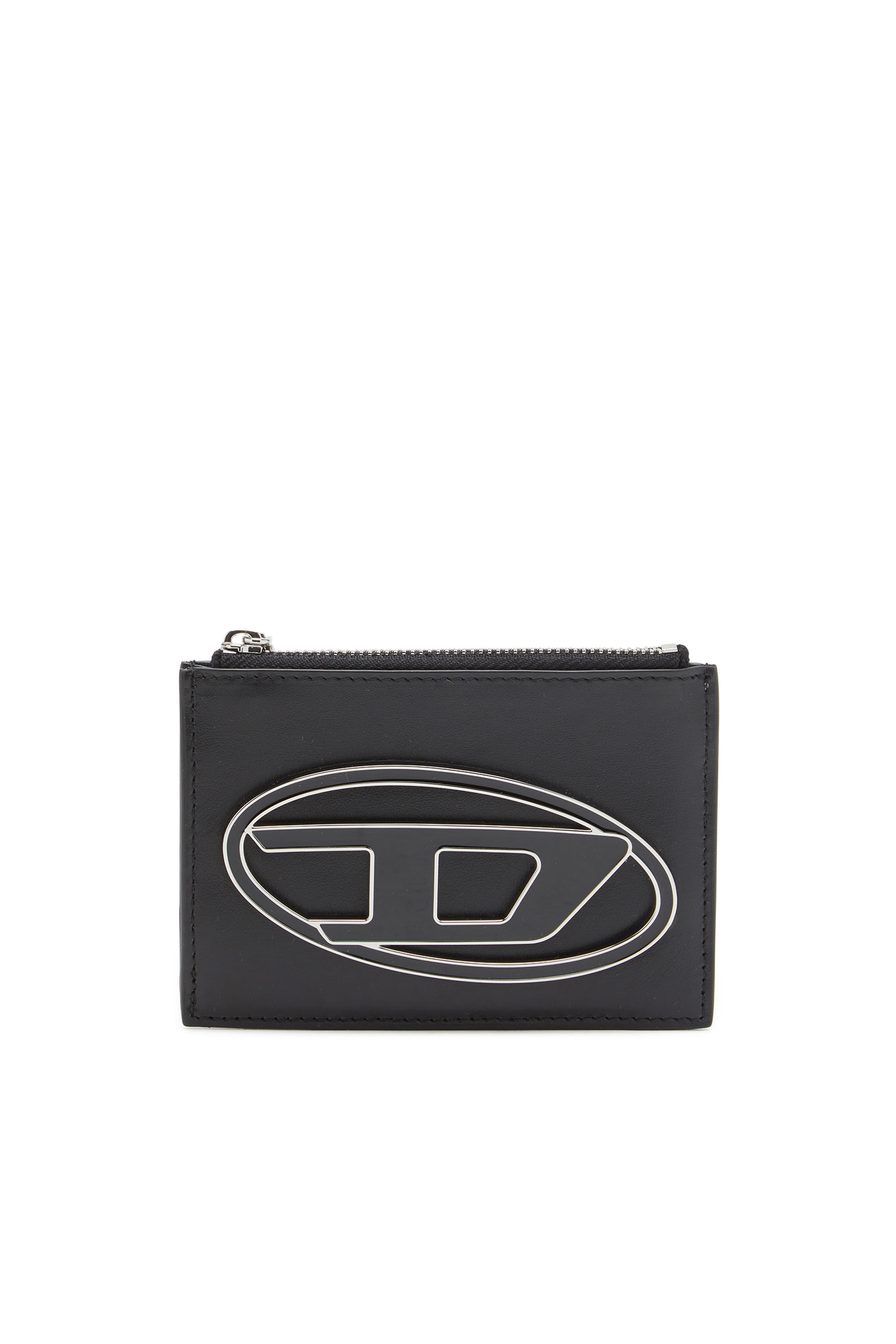 【DIESEL】1dr Card Holder I Women's Card holder in leather | Black | Diesel