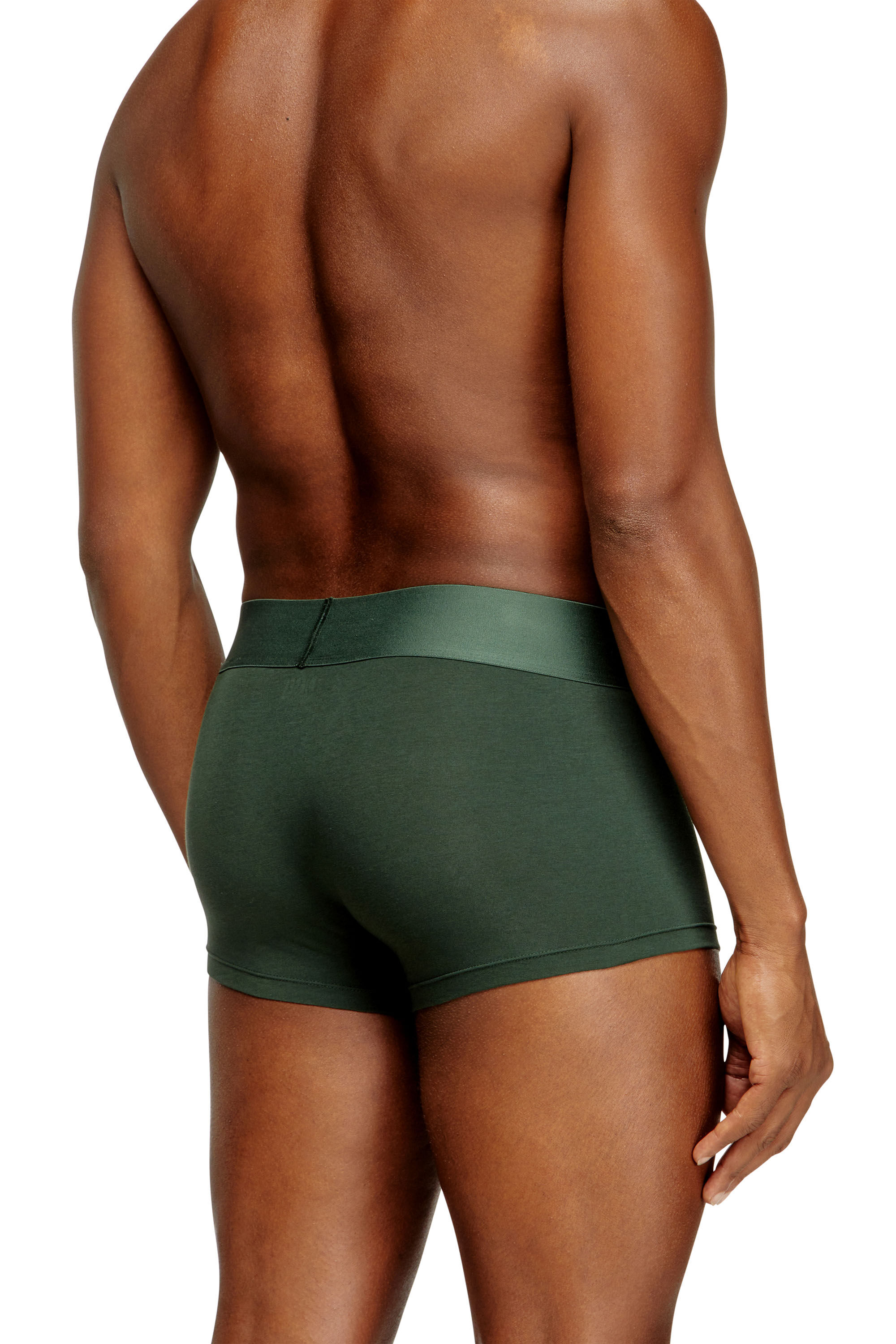 Diesel - DAMIEN-D-POP-3PACK-55, Lot de trois boxers en coton stretch avec logo découpé Homme in Vert - 4
