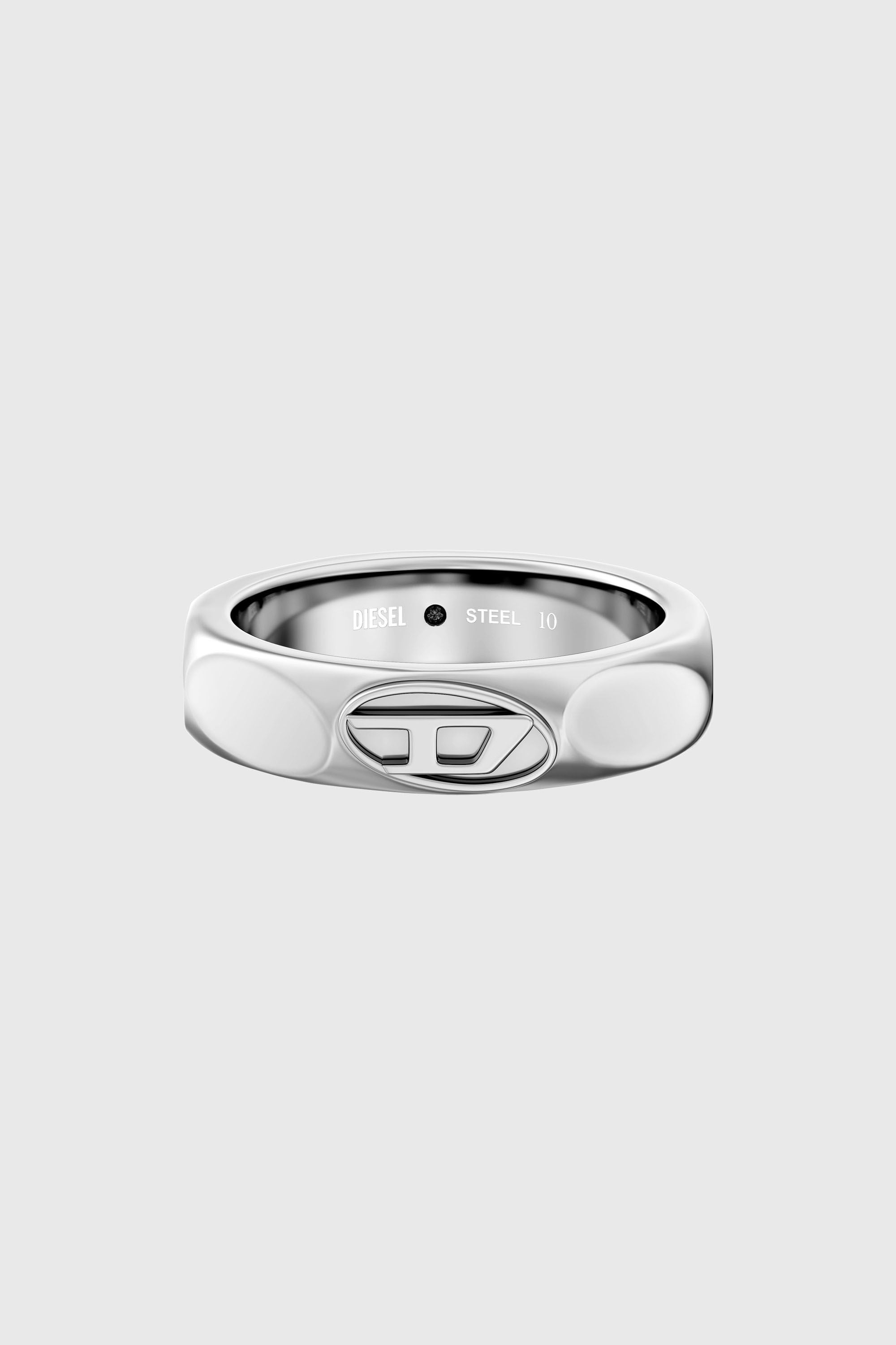 Diesel - DX1693040 JEWELLERY, Bague anneau en acier inoxydable Mixte in Gris argent&eacute; - 3