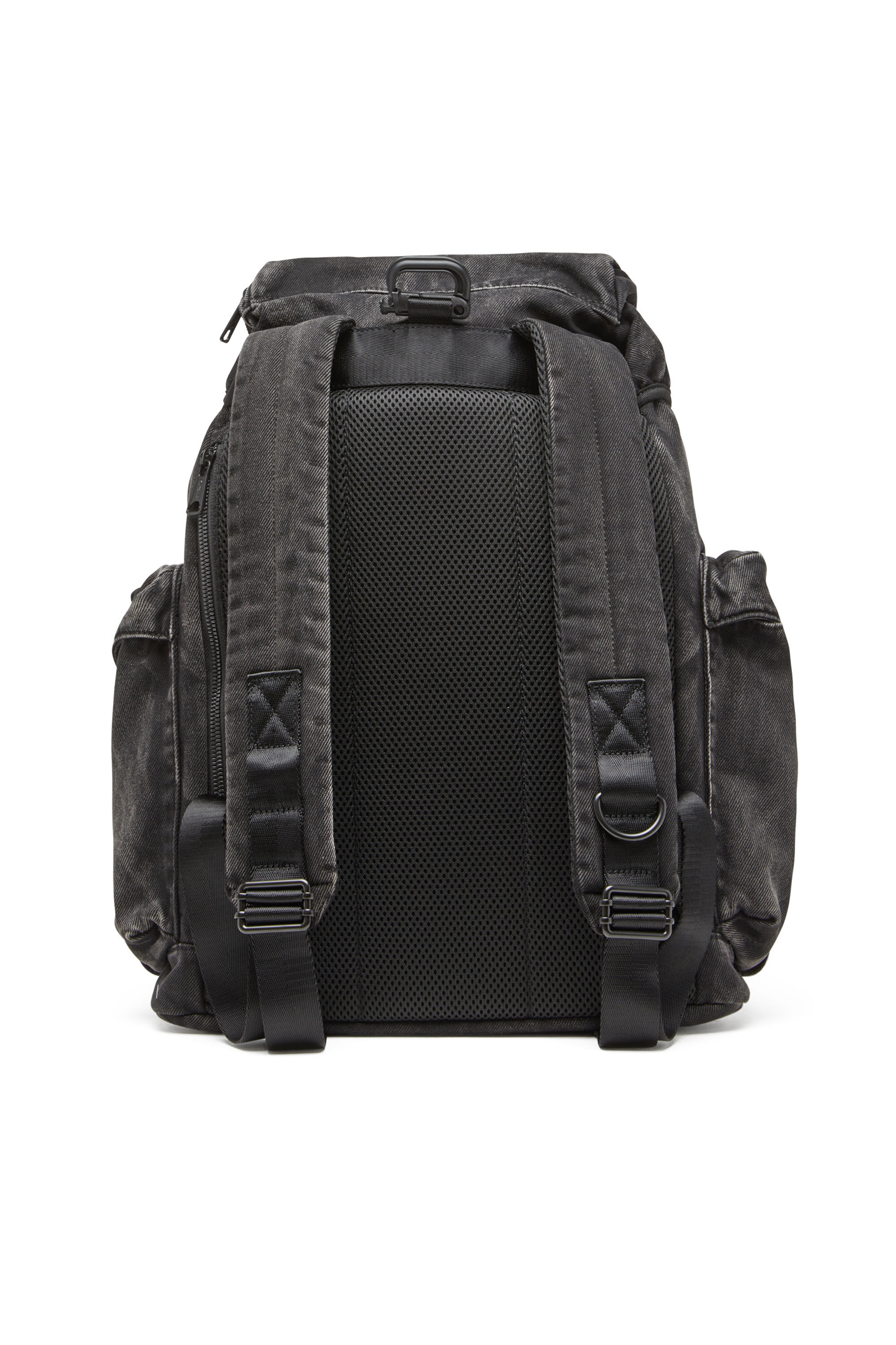 Diesel - UTLT BACKPACK, Utlt Backpack-Sac à dos Utility en denim effet nuage Homme in Noir - 3