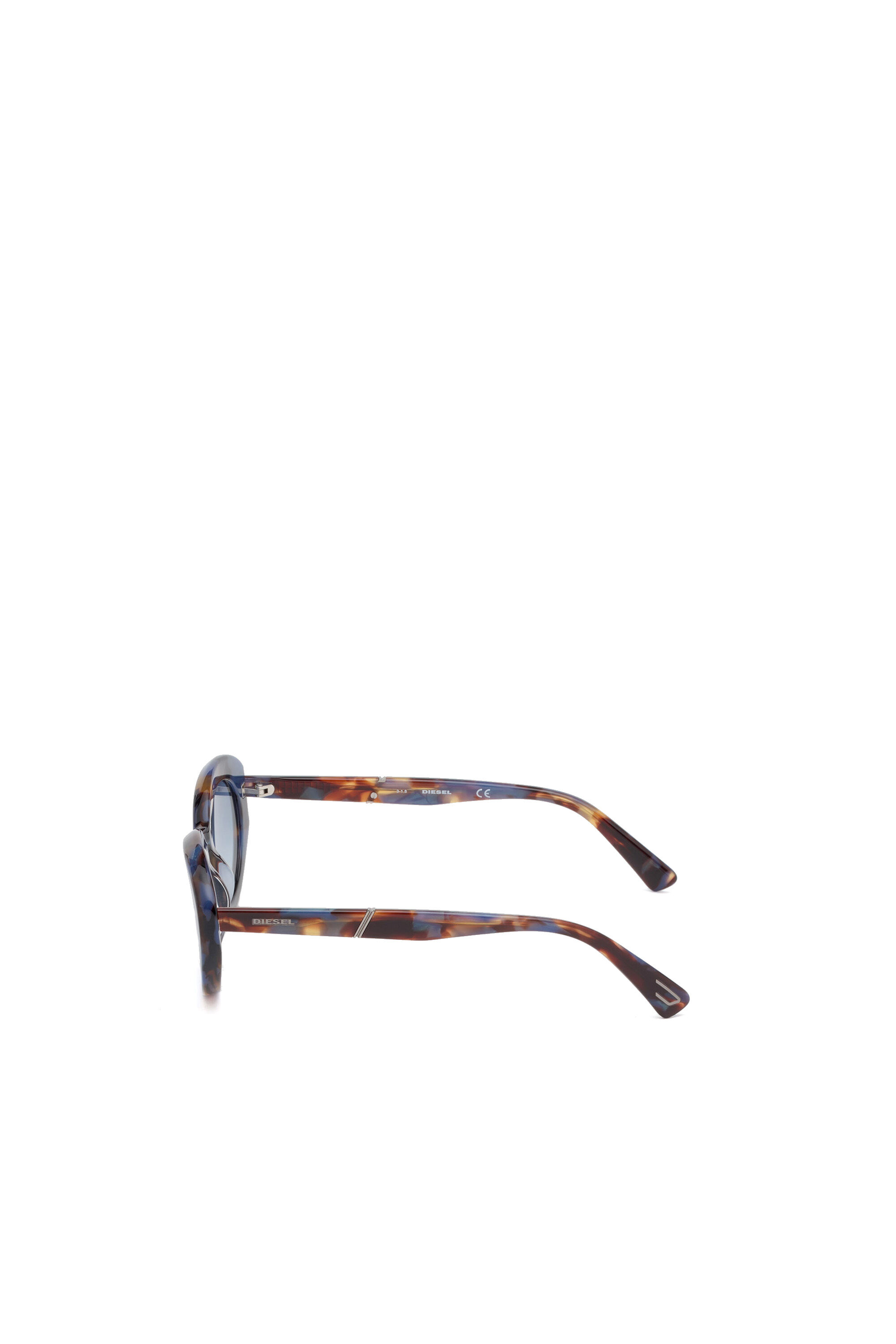 Diesel - DL0281, Lunettes de soleil ovales en acétate Femme in Polychrome - 4