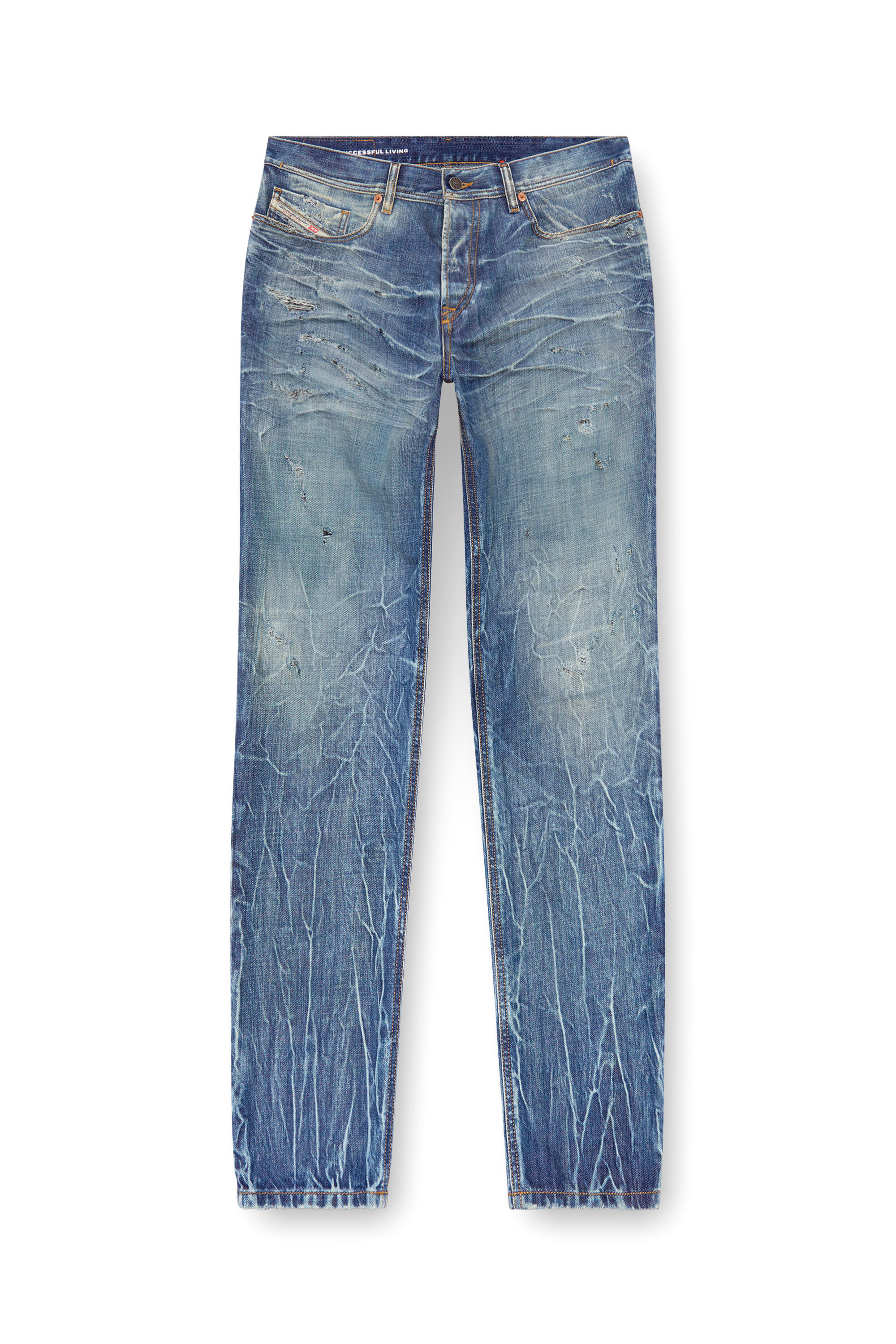 Diesel - Homme Tapered Jeans 2023 D-Finitive 09K37, Bleu moyen - Image 2