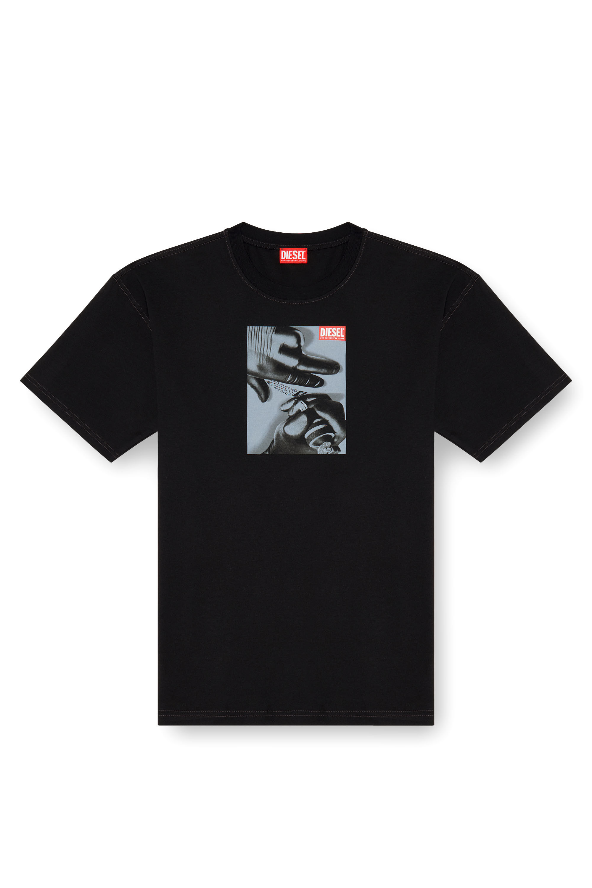Diesel - T-BOXT-K4, Homme T-shirt avec imprimé tatouage in Noir - Image 2