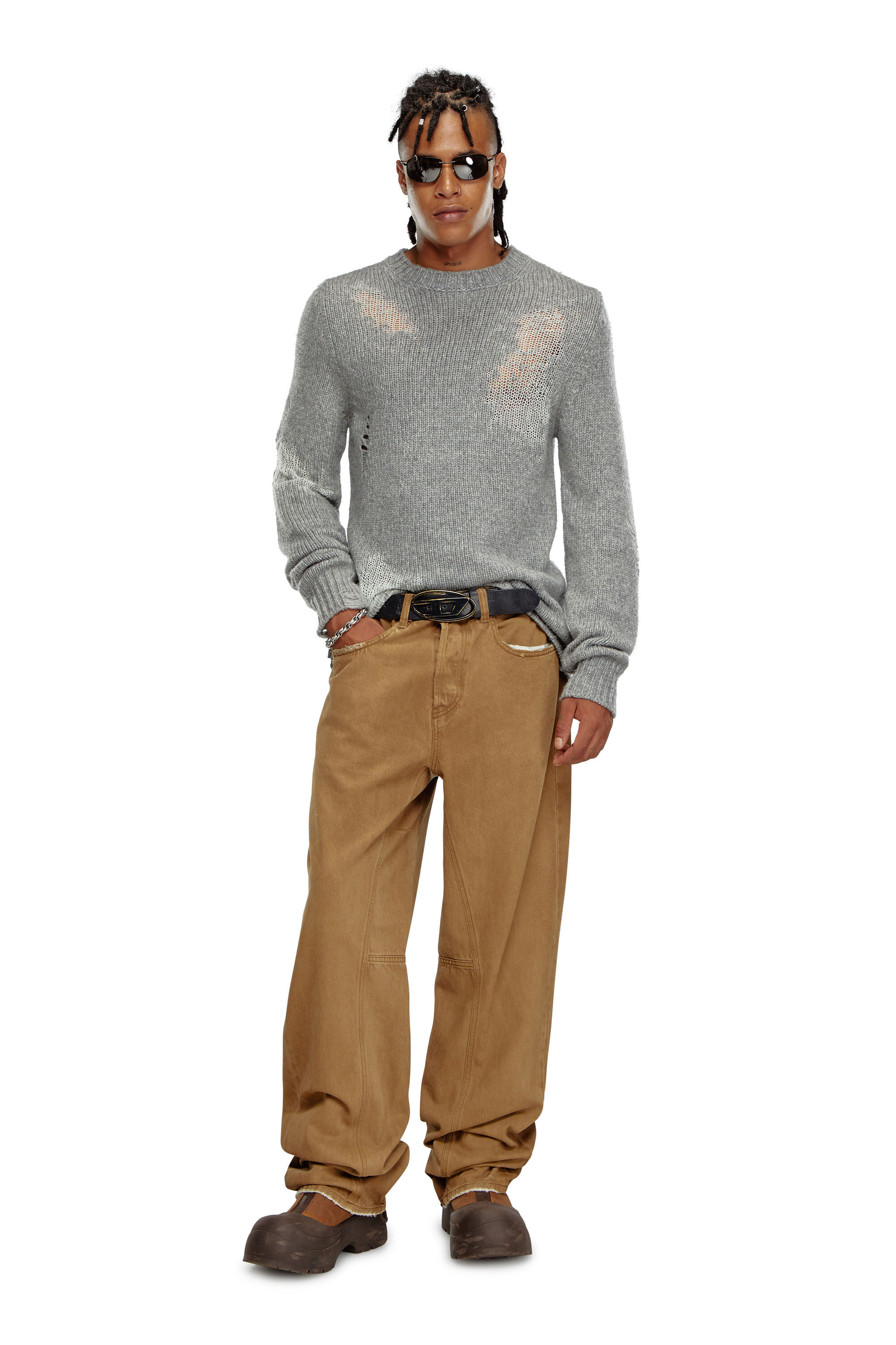 Jeans Relaxed Homme Marron Clair Diesel 2001 D Macro