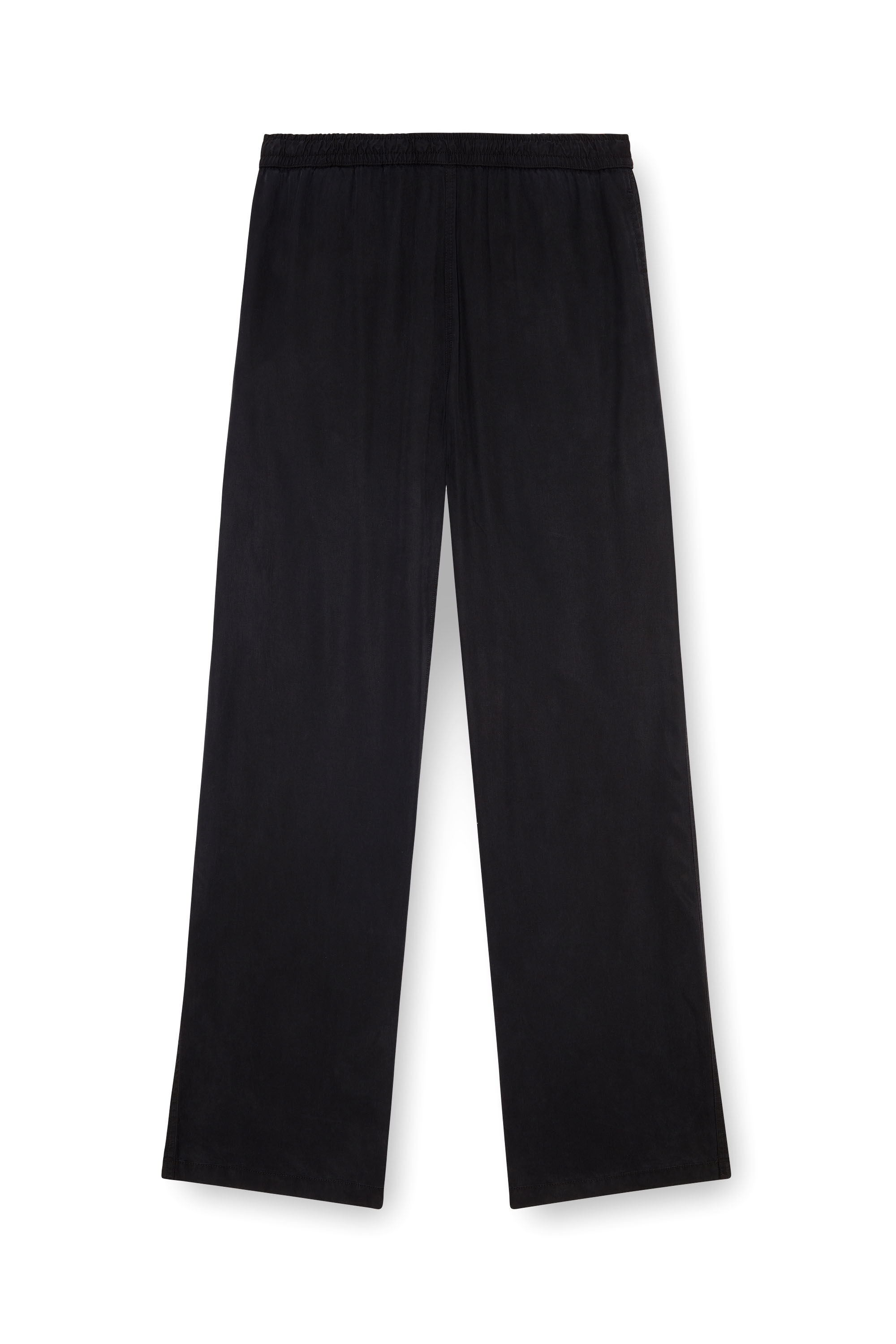 Diesel - P-DREYER-C, Pantalon &agrave; cordon en serg&eacute; d&eacute;lav&eacute; Homme in Noir - 2