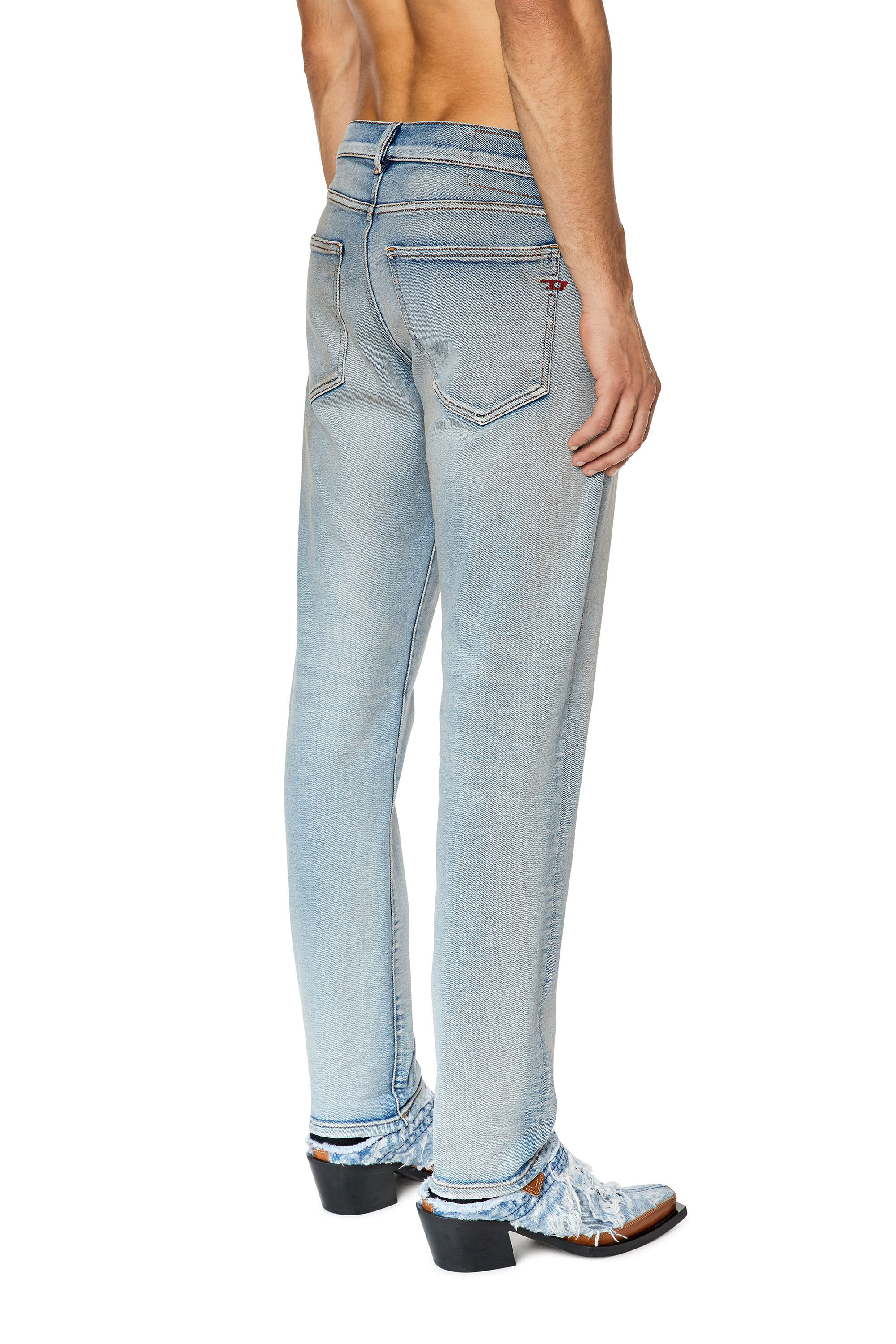 Diesel - 2019 D-Strukt 09E84 Slim Jeans, Bleu Clair - Image 4