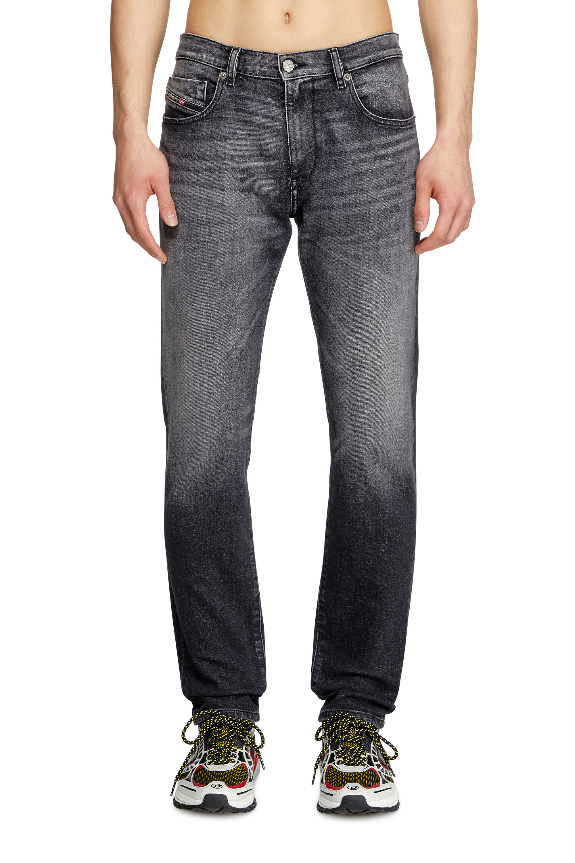 Diesel - Slim Jeans 2019 D-Strukt 09L52 Homme, Noir/Gris foncé - Image 3