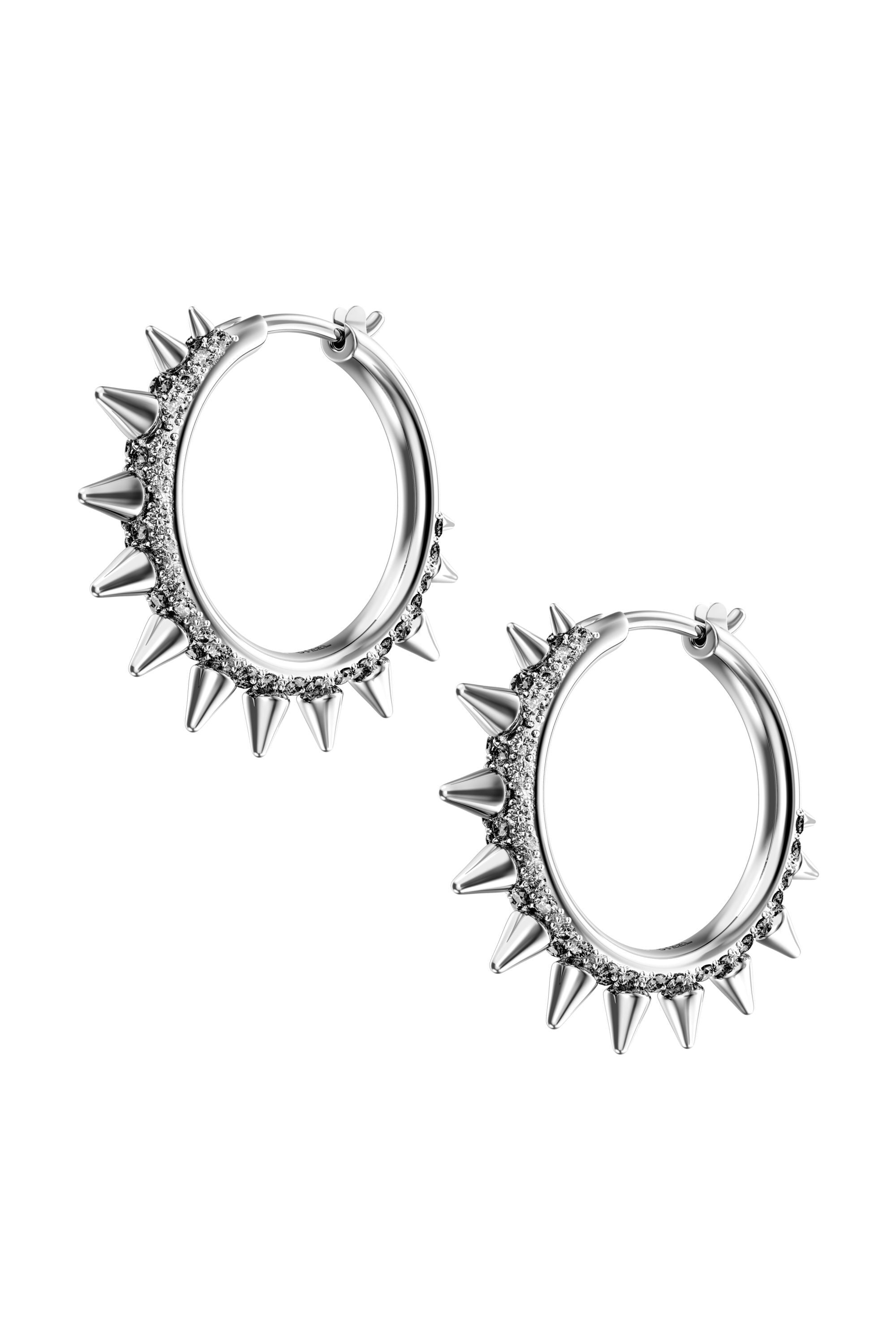 Diesel - DX1722040, Boucles d&rsquo;oreilles cr&eacute;oles en acier inoxydable Mixte in Gris argent&eacute; - 1
