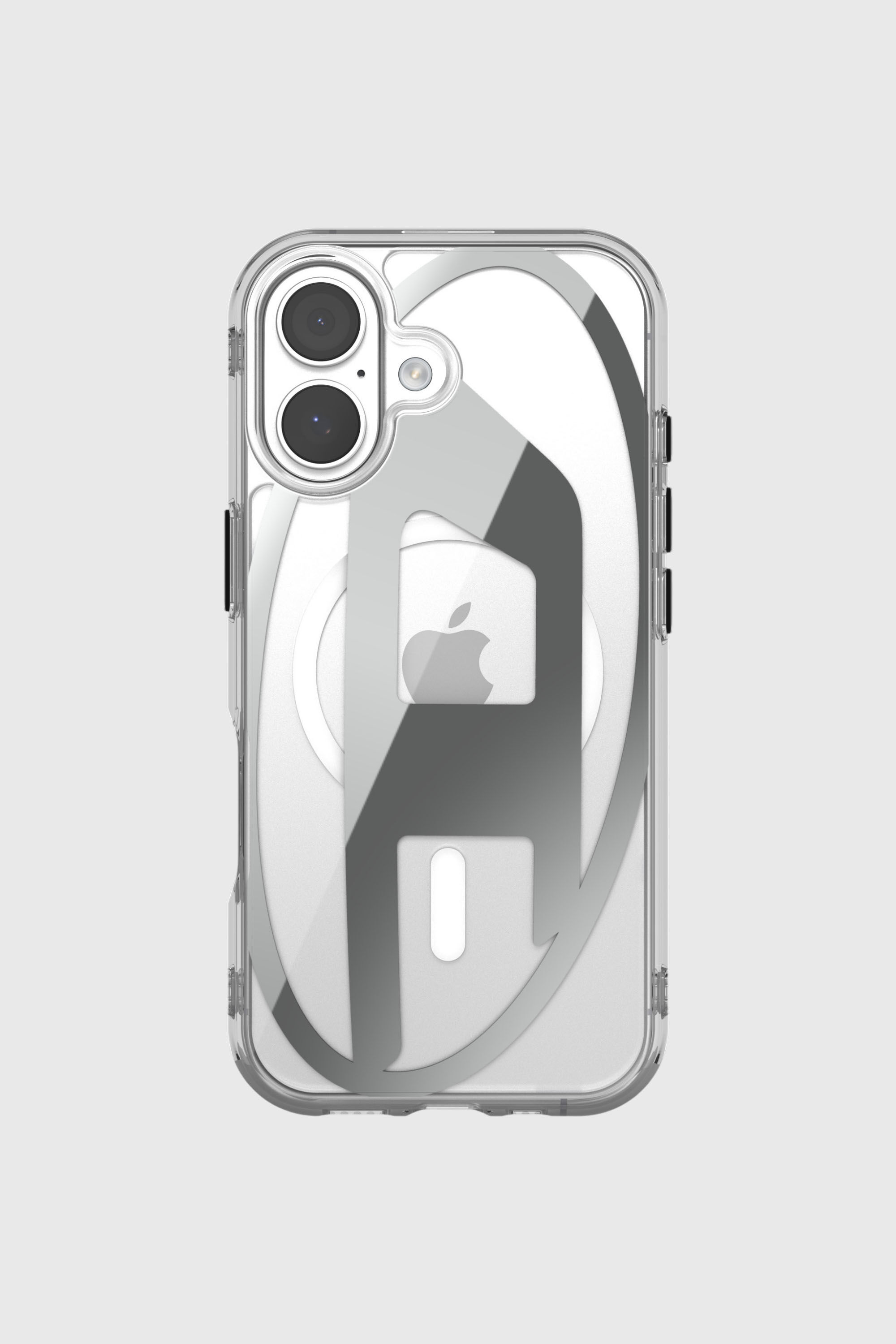 Diesel - 60411 AOP CASE, &Eacute;tui Oval D Metallic avec Magsafe pour iPhone 17 argent Mixte in Gris - 2