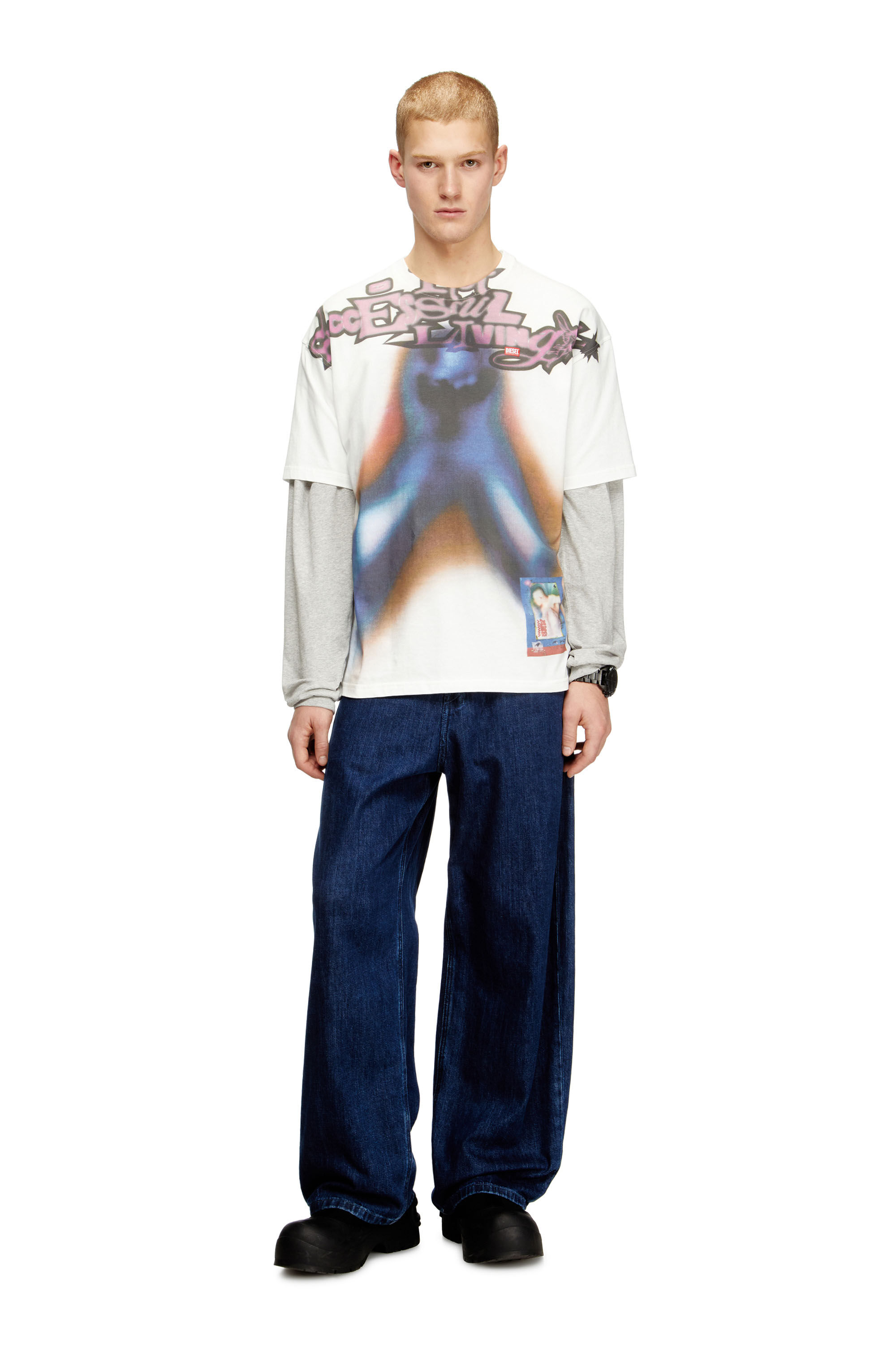 Diesel - T-BOXT-V13, T-shirt en coton décontractée avec impression numérique Homme in Polychrome - 1