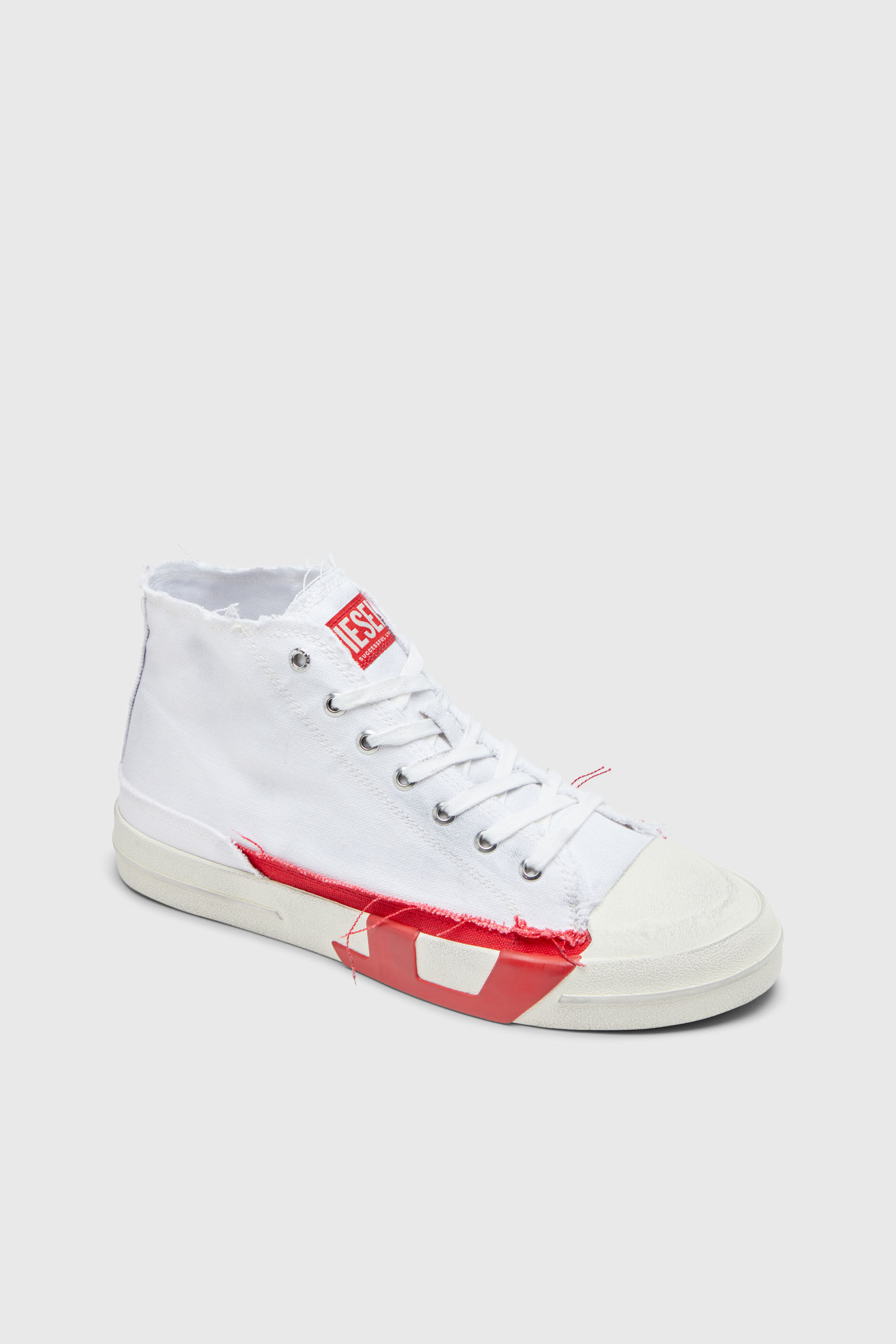 Diesel - S-D-VERSE MID, S-D-Verse-Baskets montantes en toile &agrave; effet sali Homme in Polychrome - 6
