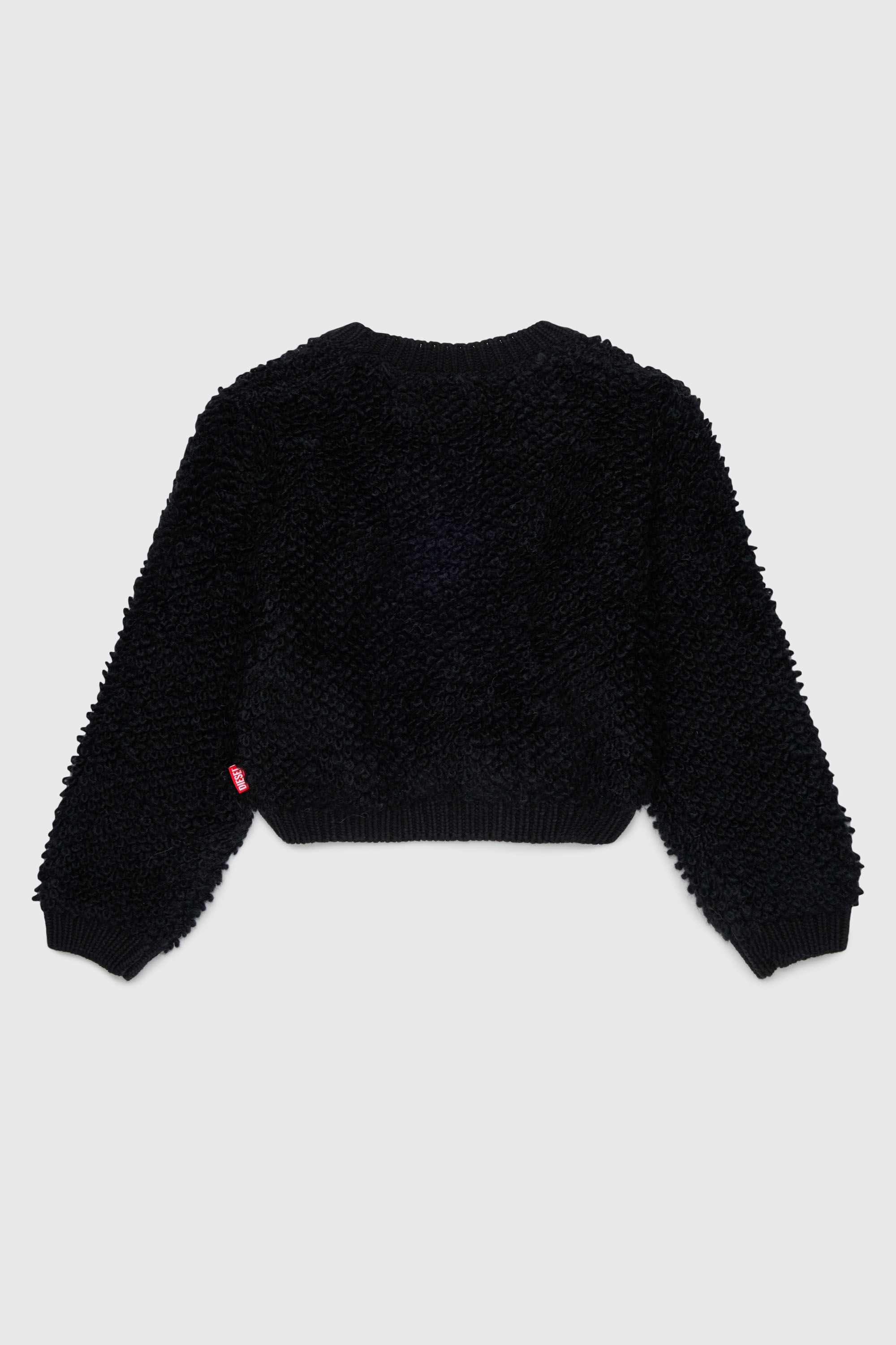 Diesel - KRIM, Woman's Zip cardigan in textured boucl&eacute;  knit in Black - 2
