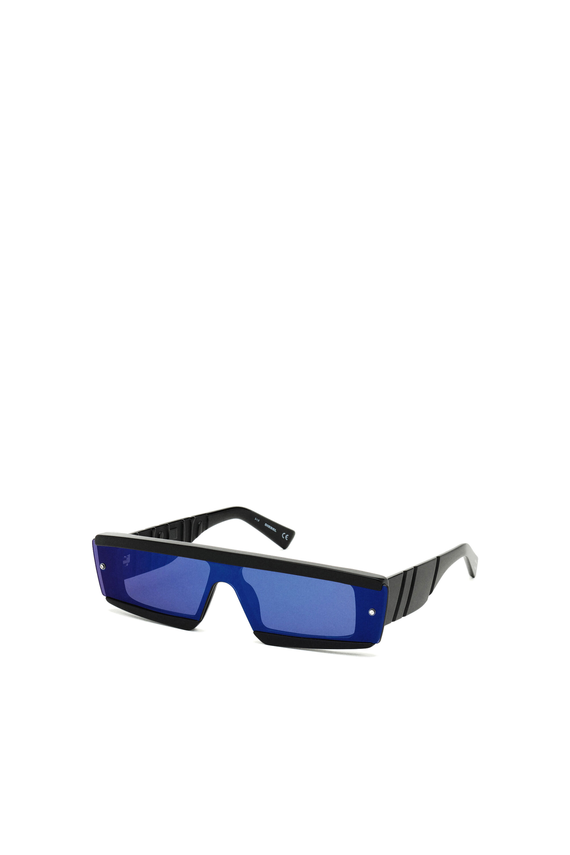 Diesel - DL0318, Masque en acétate avec lentilles miroirs Homme in Noir - 2