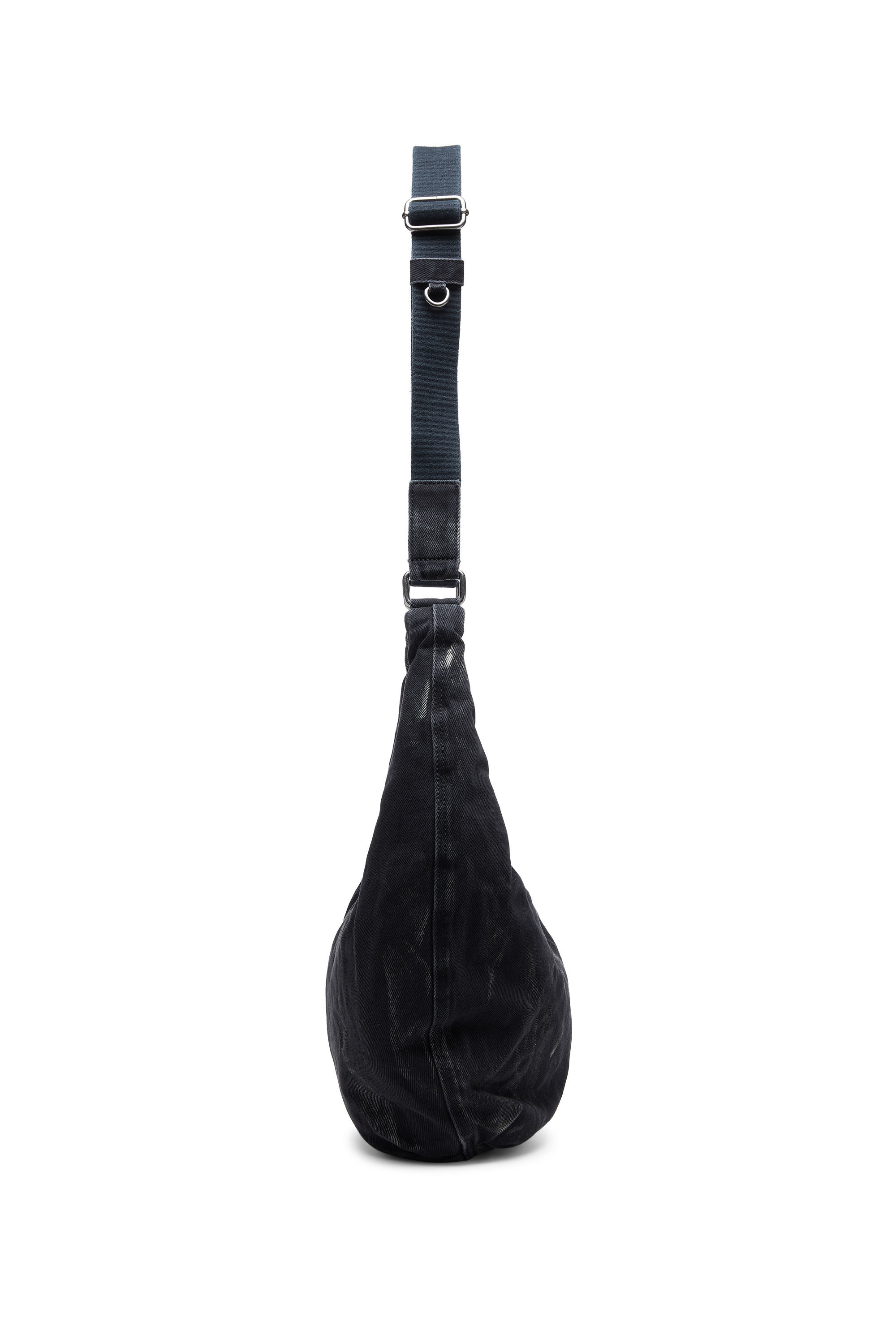 Diesel - RAVE HOBO X, Rave - Sac hobo en denim avec fermeture éclair Mixte in Noir - 4