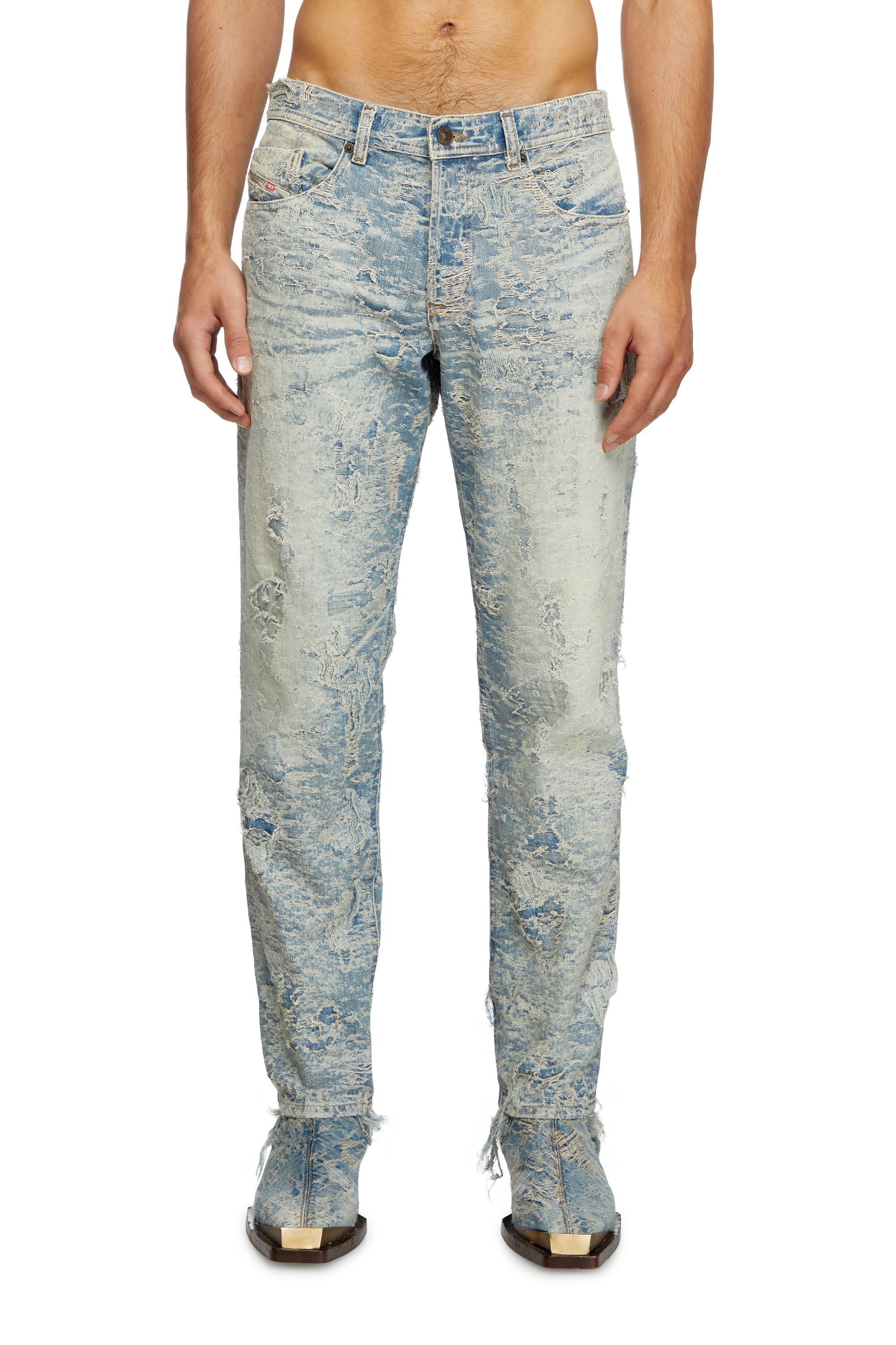 Diesel - Tapered Jeans 2023 D-Finitive 007Z7 Homme, Bleu Clair - Image 3