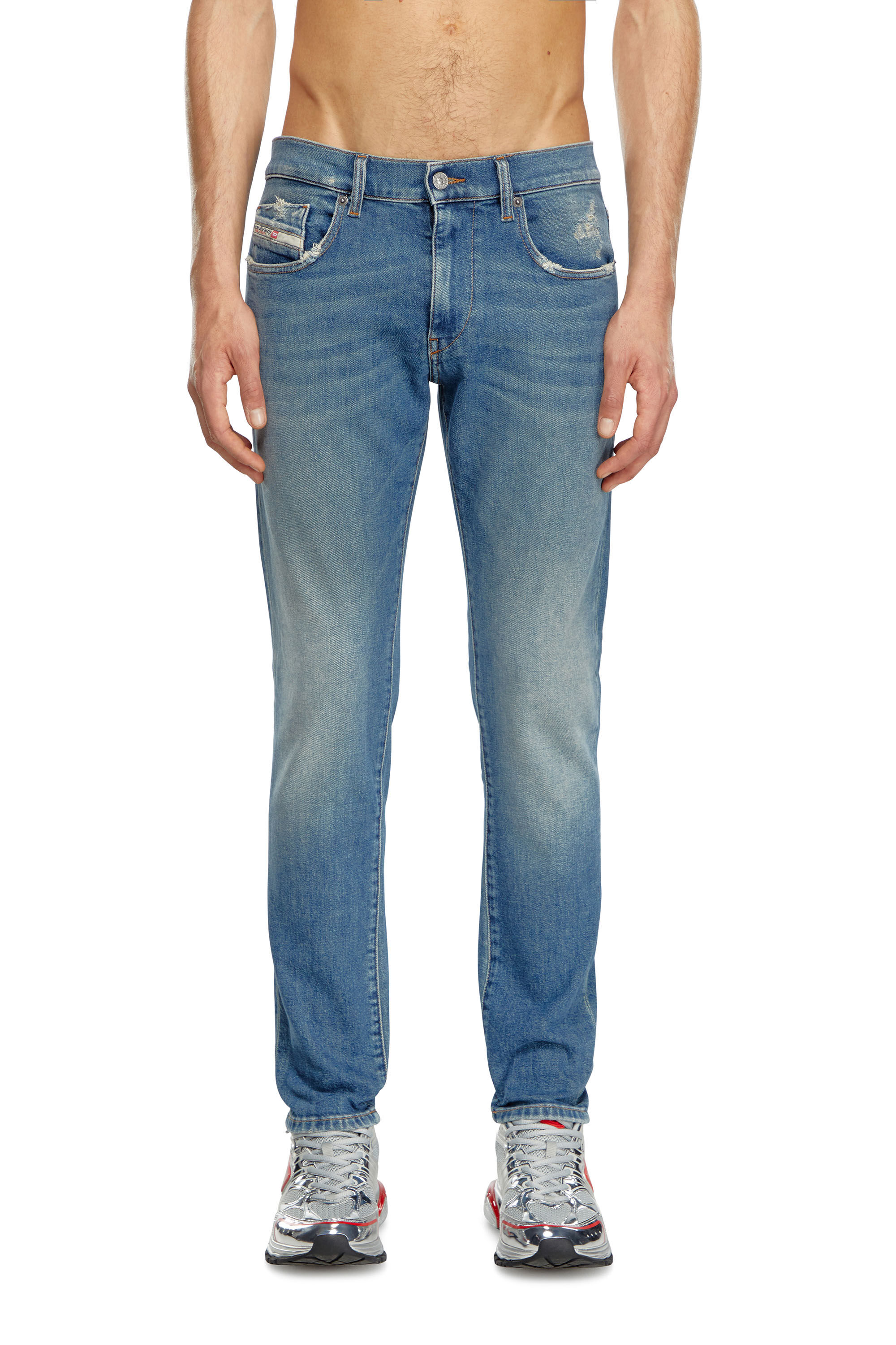 Diesel - Slim Jeans 2019 D-Strukt 0GRDG, Bleu Clair - Image 3