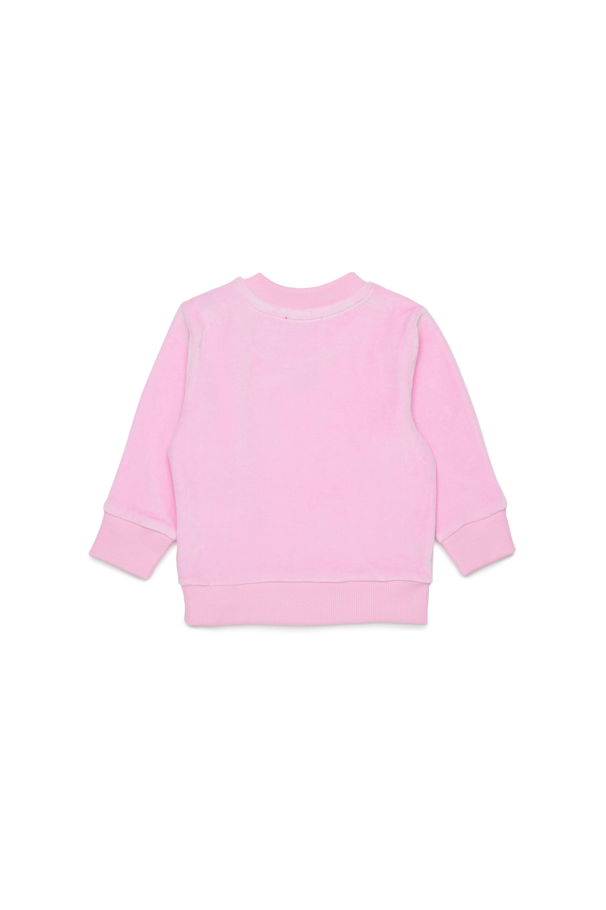 Diesel - SHENIB, Sweat-shirt en velours avec broderie Oval D Homme in Rose - 2