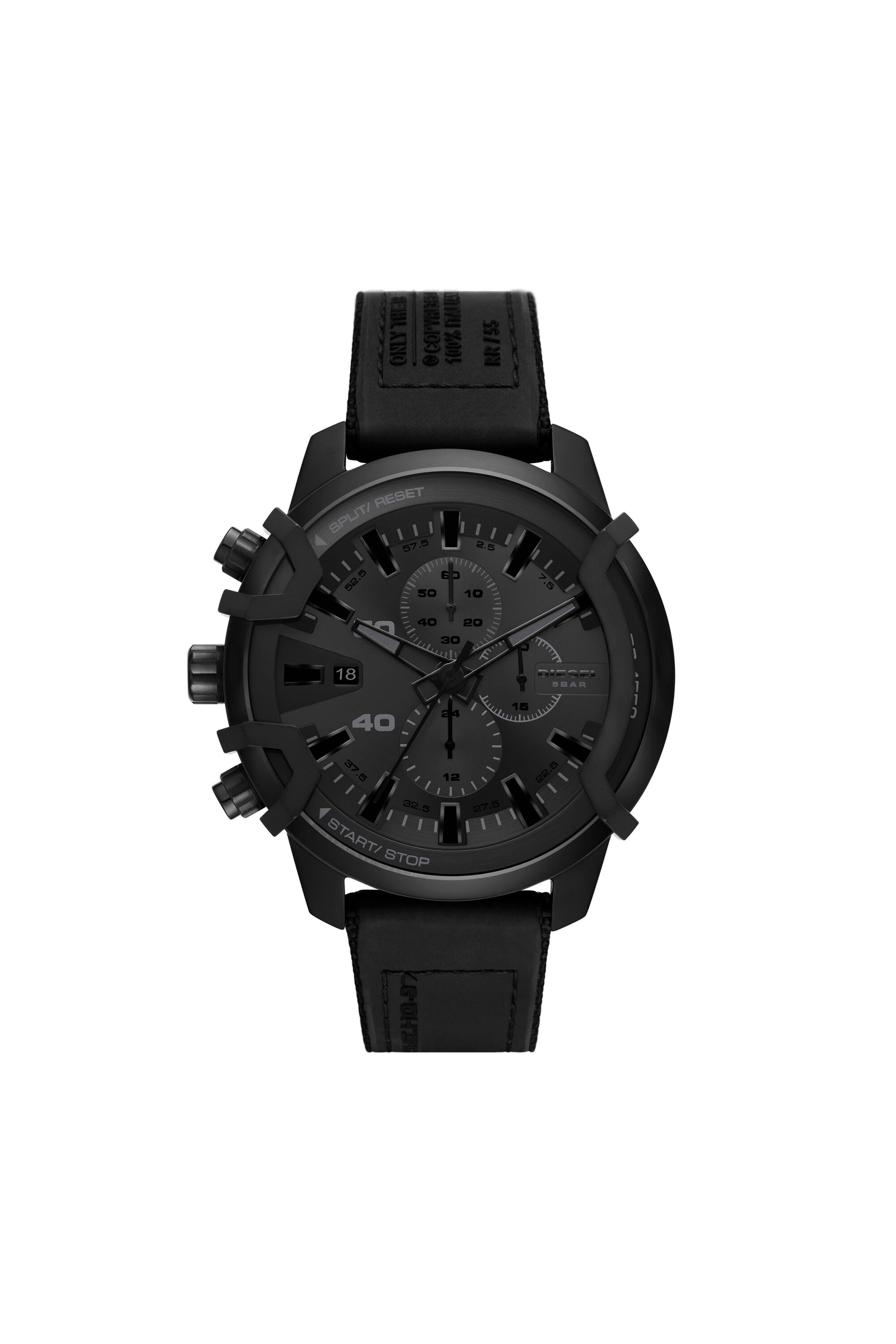 DZ4556 Homme: Montre Griffed chronographe en toile noire | Diesel