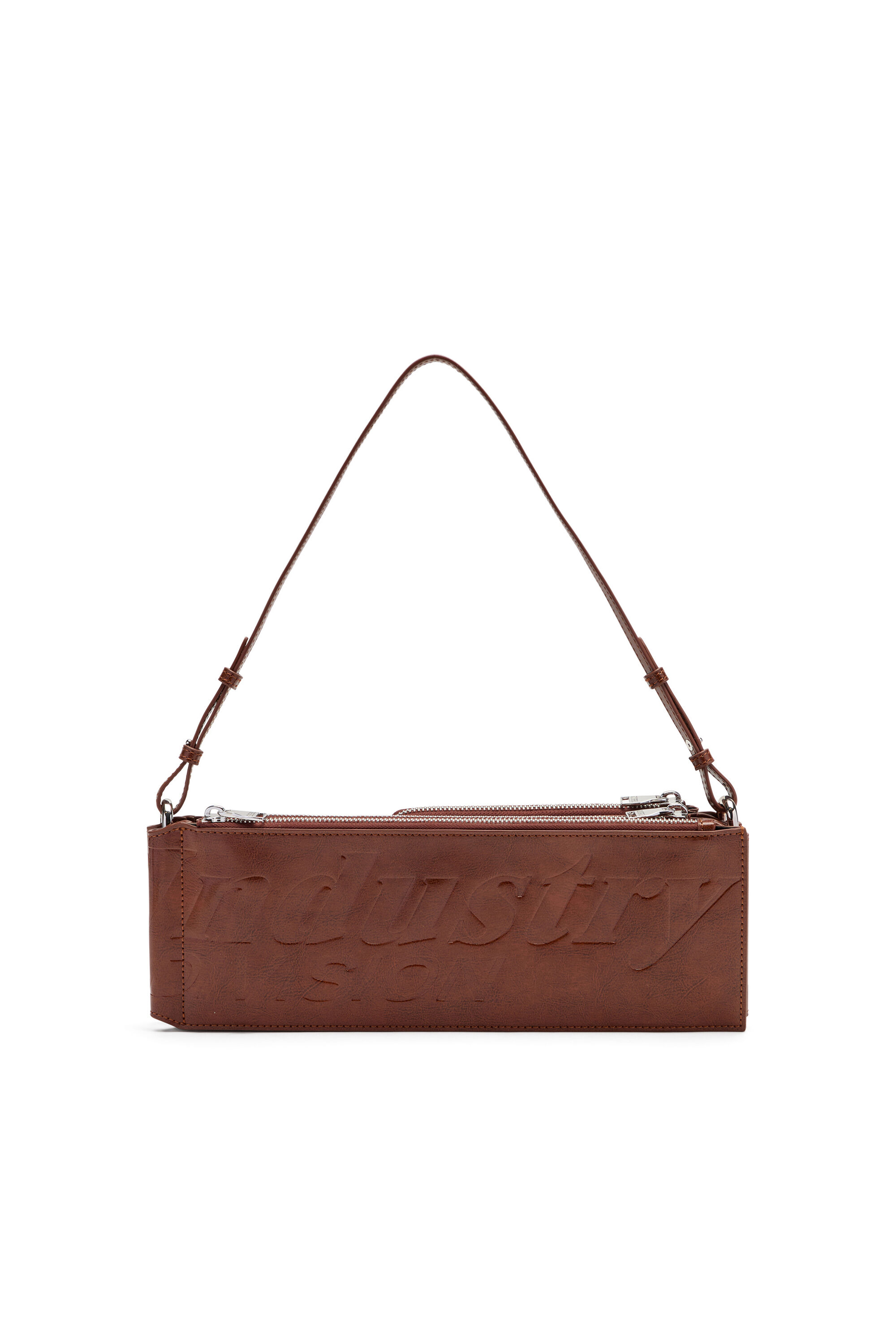 Diesel - FLAG-D SHOULDER BAG X, Flag-D-Sac bandouli&egrave;re modulaire avec logo emboss&eacute; Mixte in Marron - 2