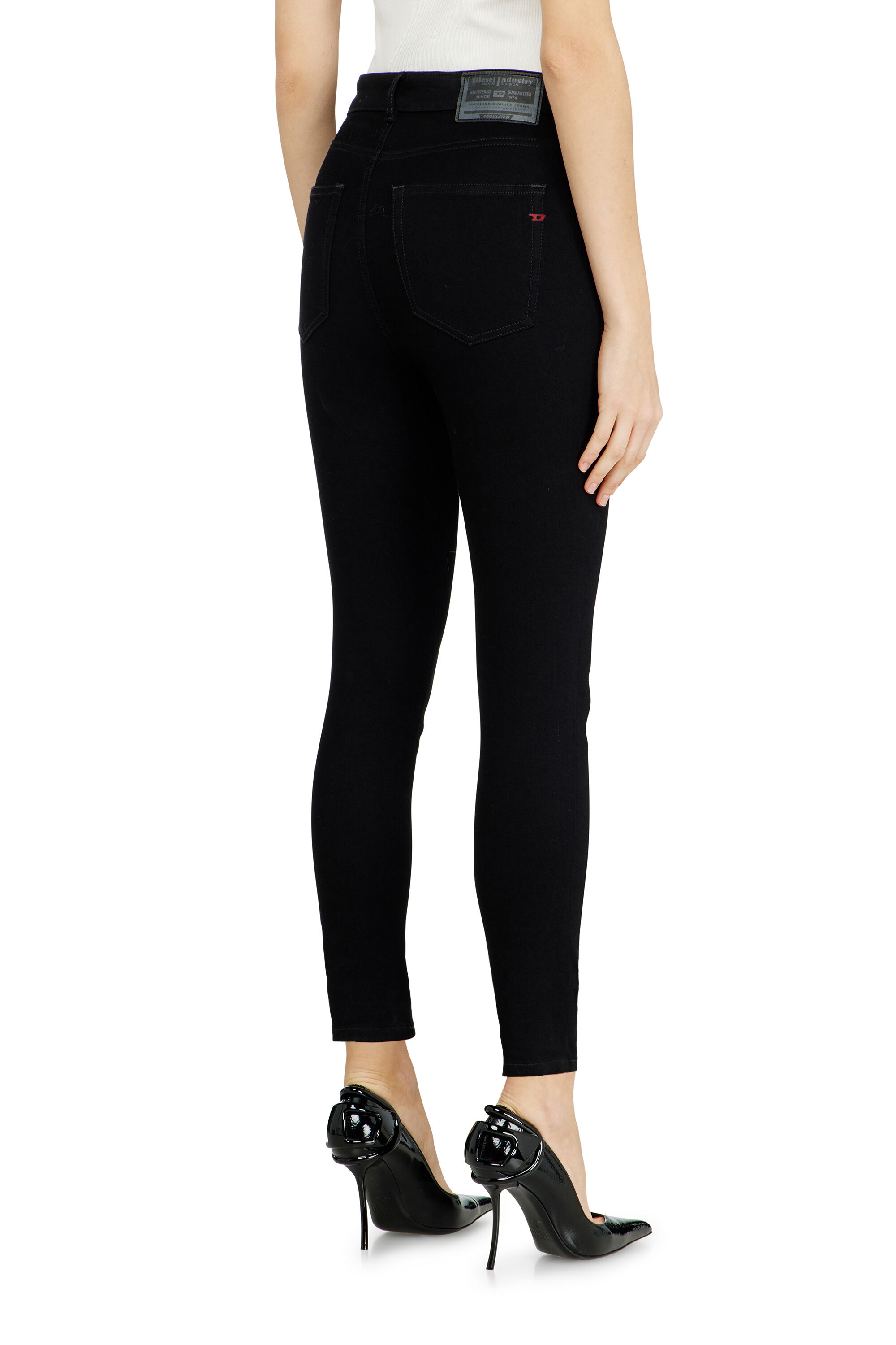 Diesel - Skinny Jeans 1984 Slandy-High 069EF Femme, Noir/Gris fonc&eacute; - Image 5