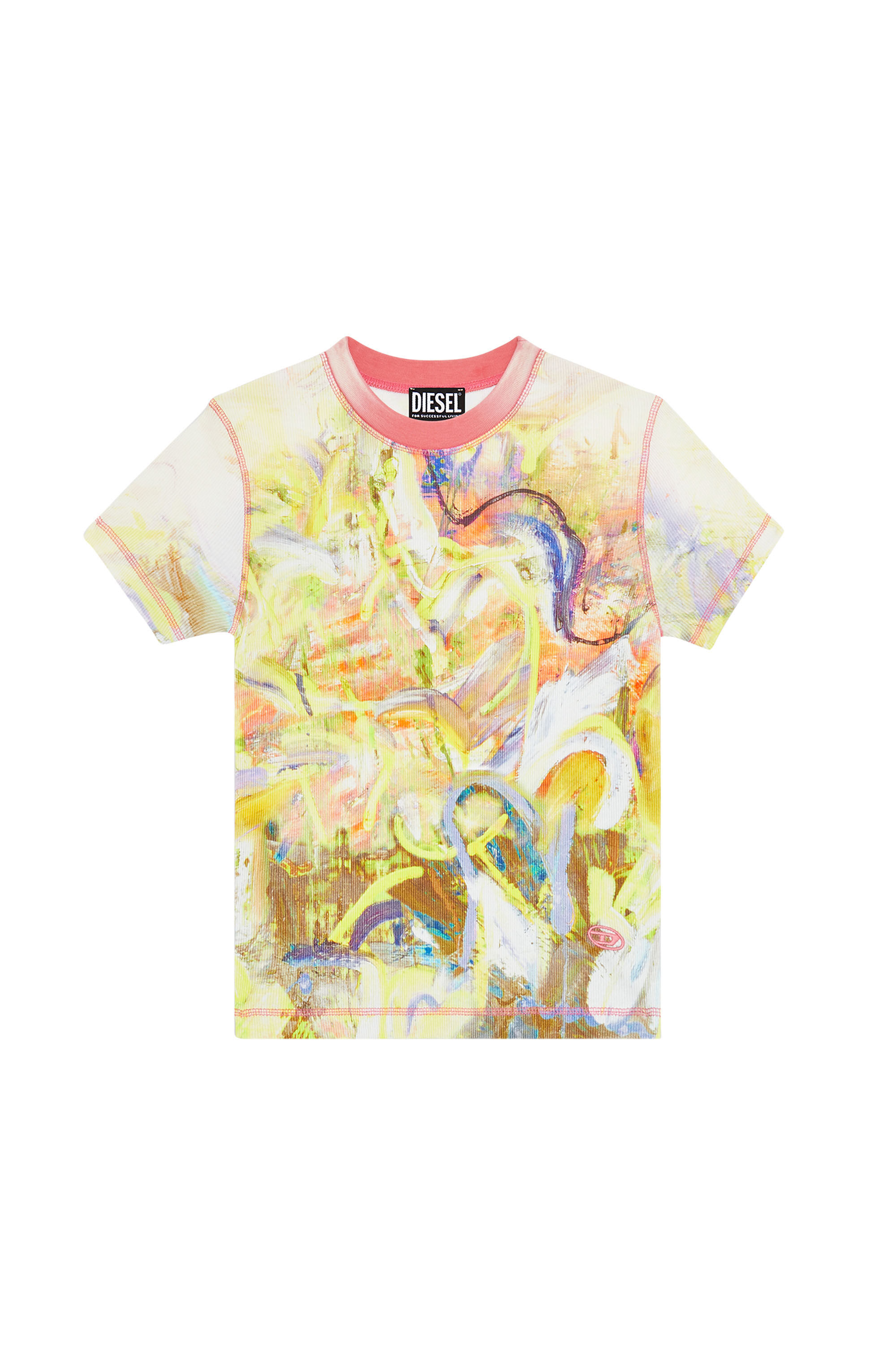 Diesel - T-SKINZY-G1, Blanc/Jaune - Image 2