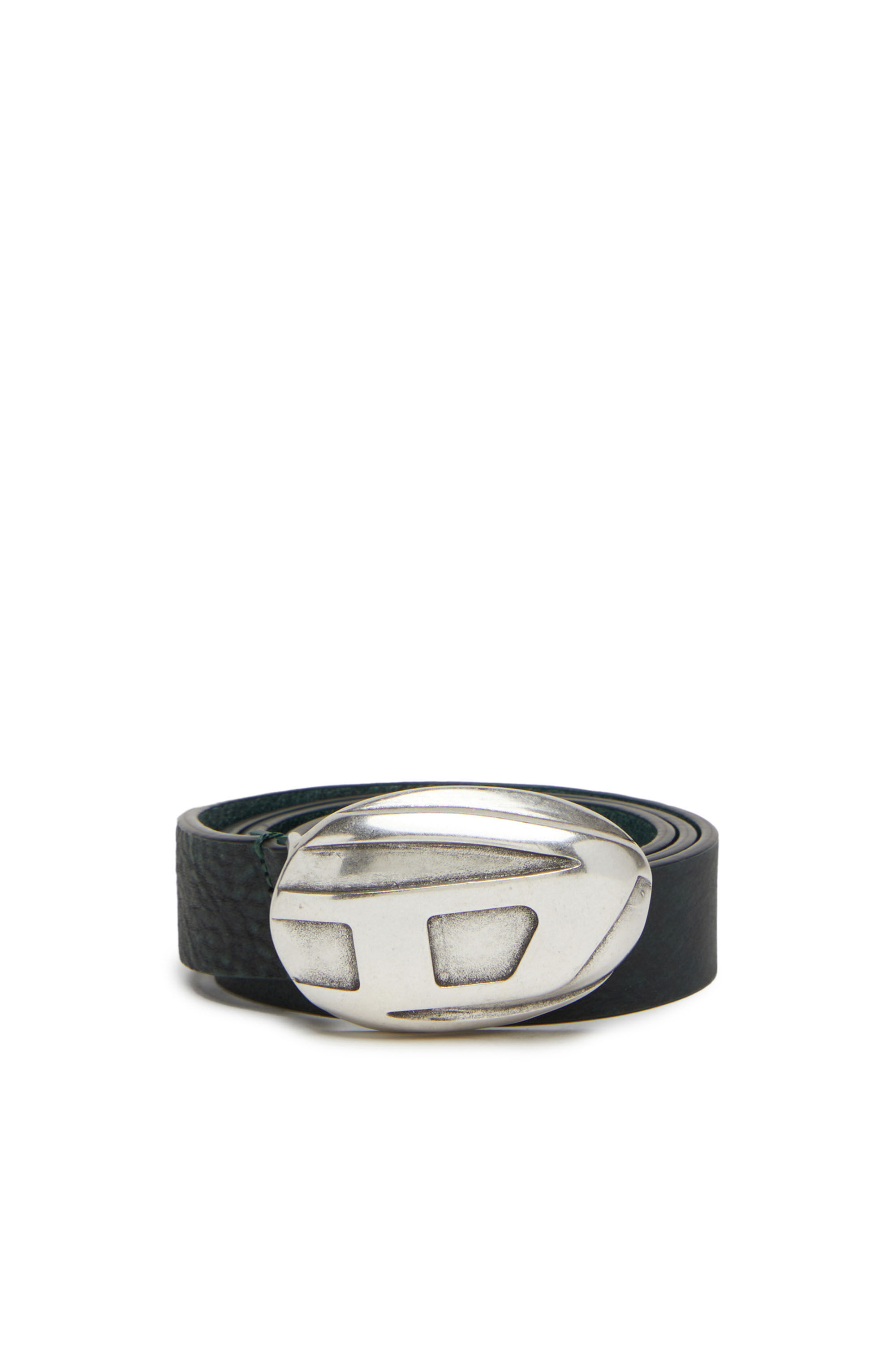 B 1DR POD Homme Ceinture en cuir trait avec boucle logo Diesel