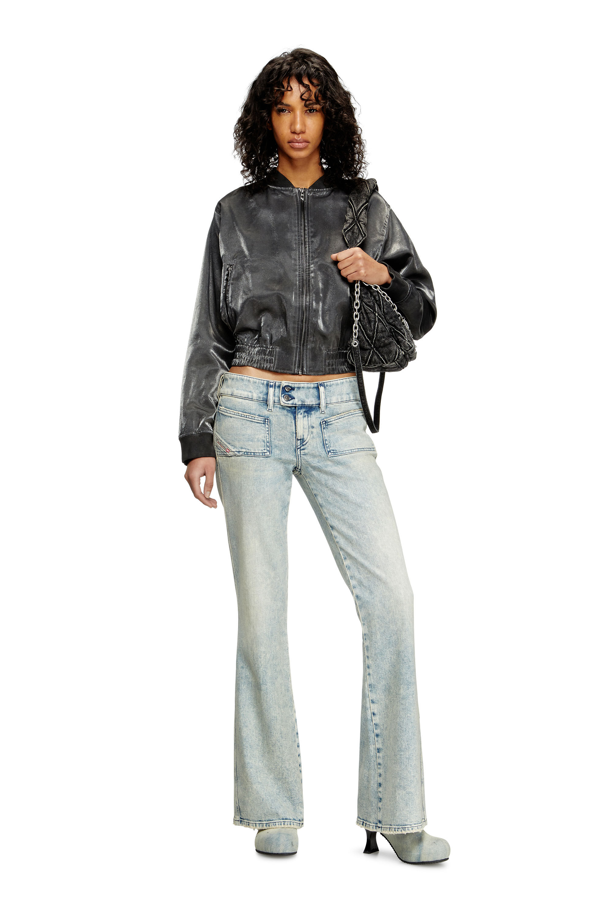 Diesel - Bootcut Jeans D-Hush 09L27 Femme, Bleu Clair - Image 1