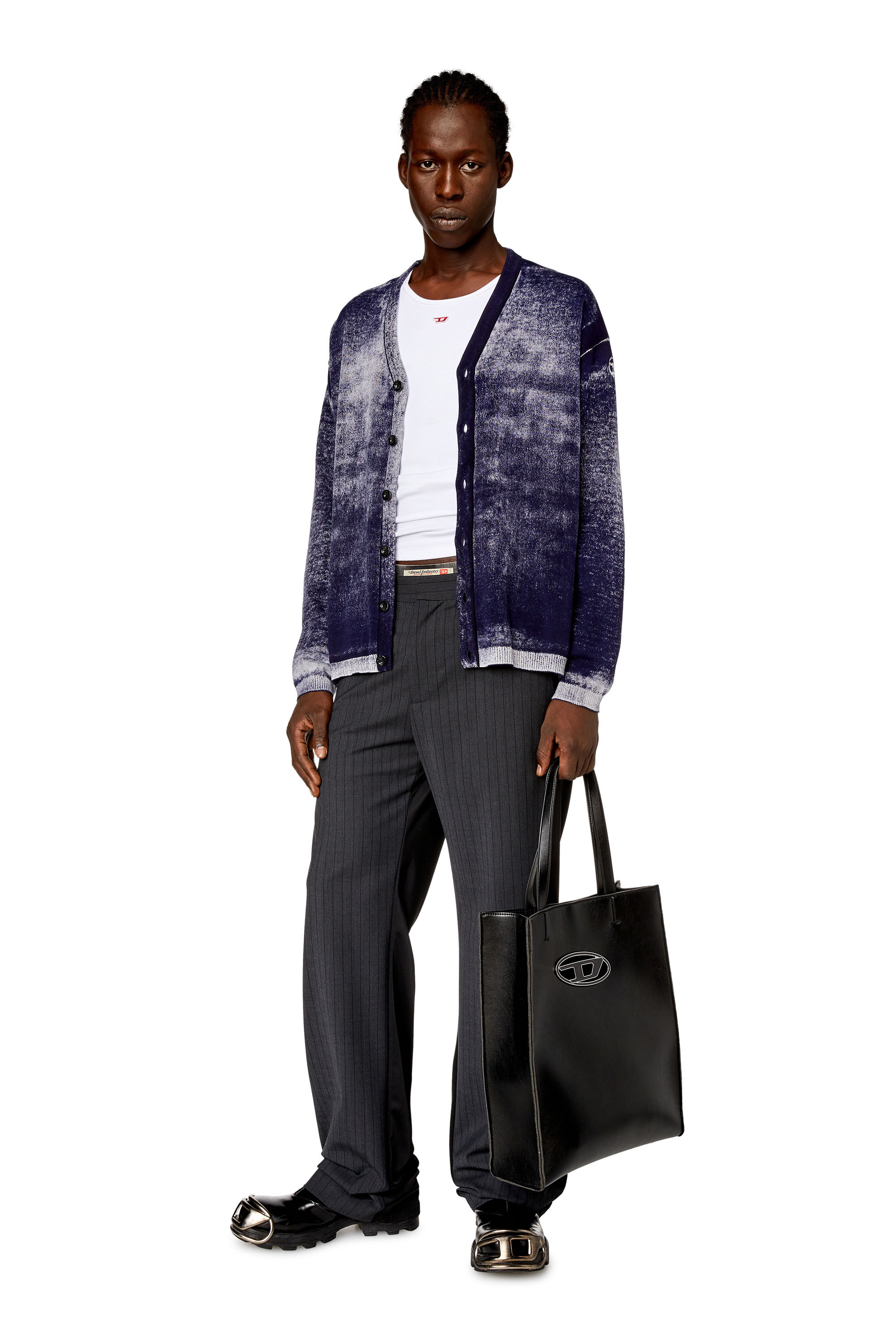 Diesel - K-LARENCE-CARDIGAN-B, Bleu Foncé - Image 1