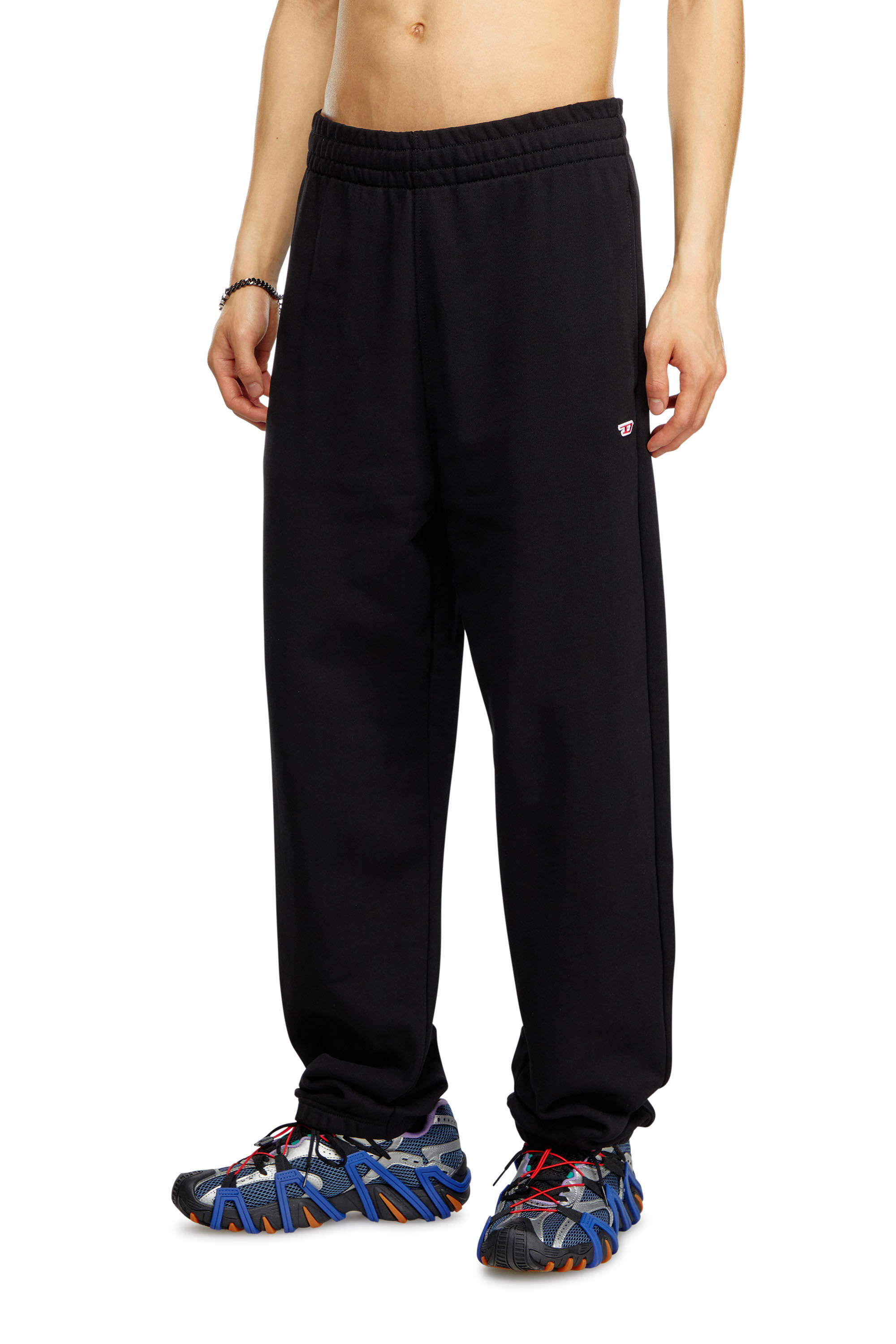 Diesel - P-MARKY-D, Pantalon de survêtement avec empiècement D brodé Homme in Noir - 3