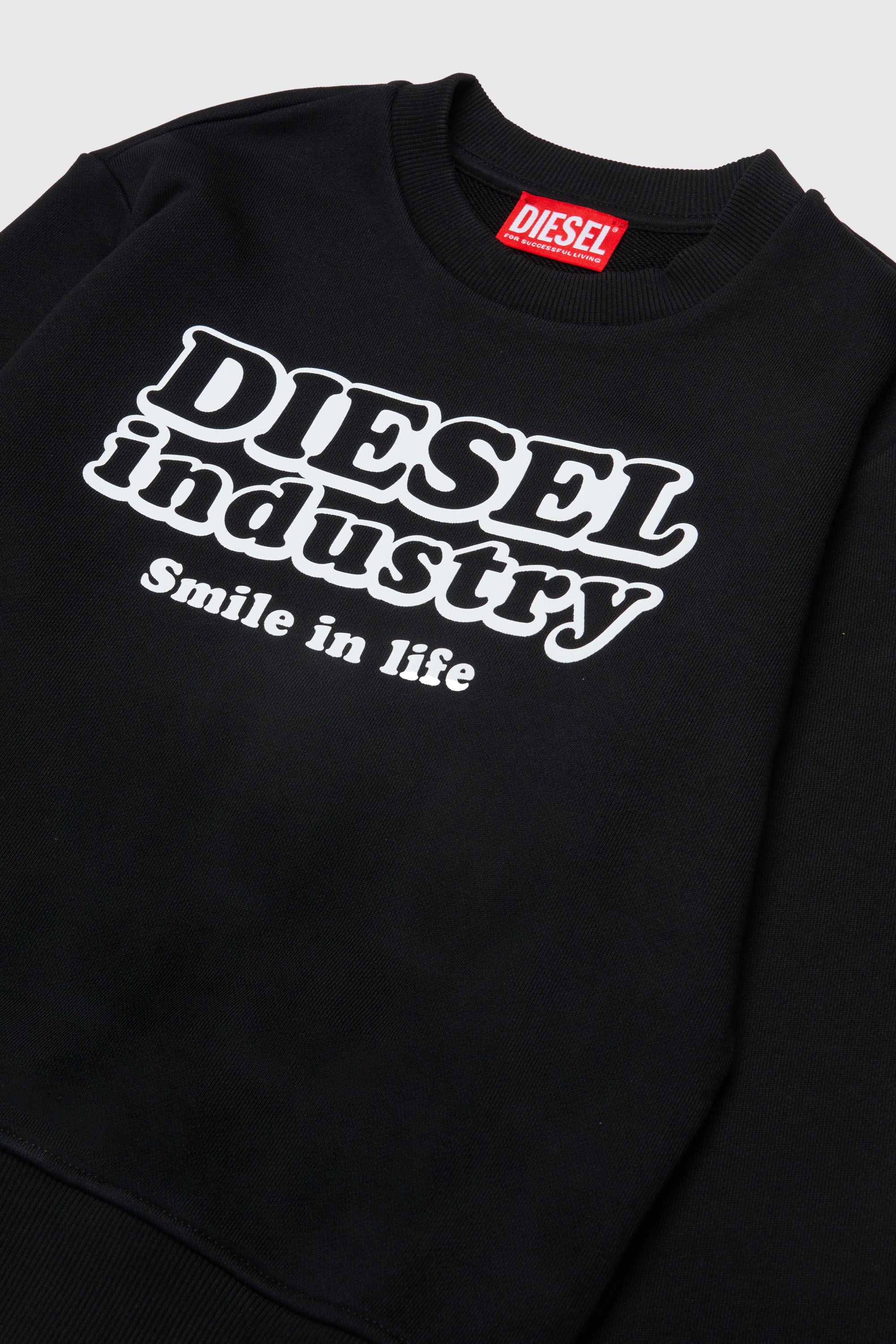 Diesel - SLODIM OVER, Sweat-shirt avec imprim&eacute; Diesel Industry Homme in Noir - 3