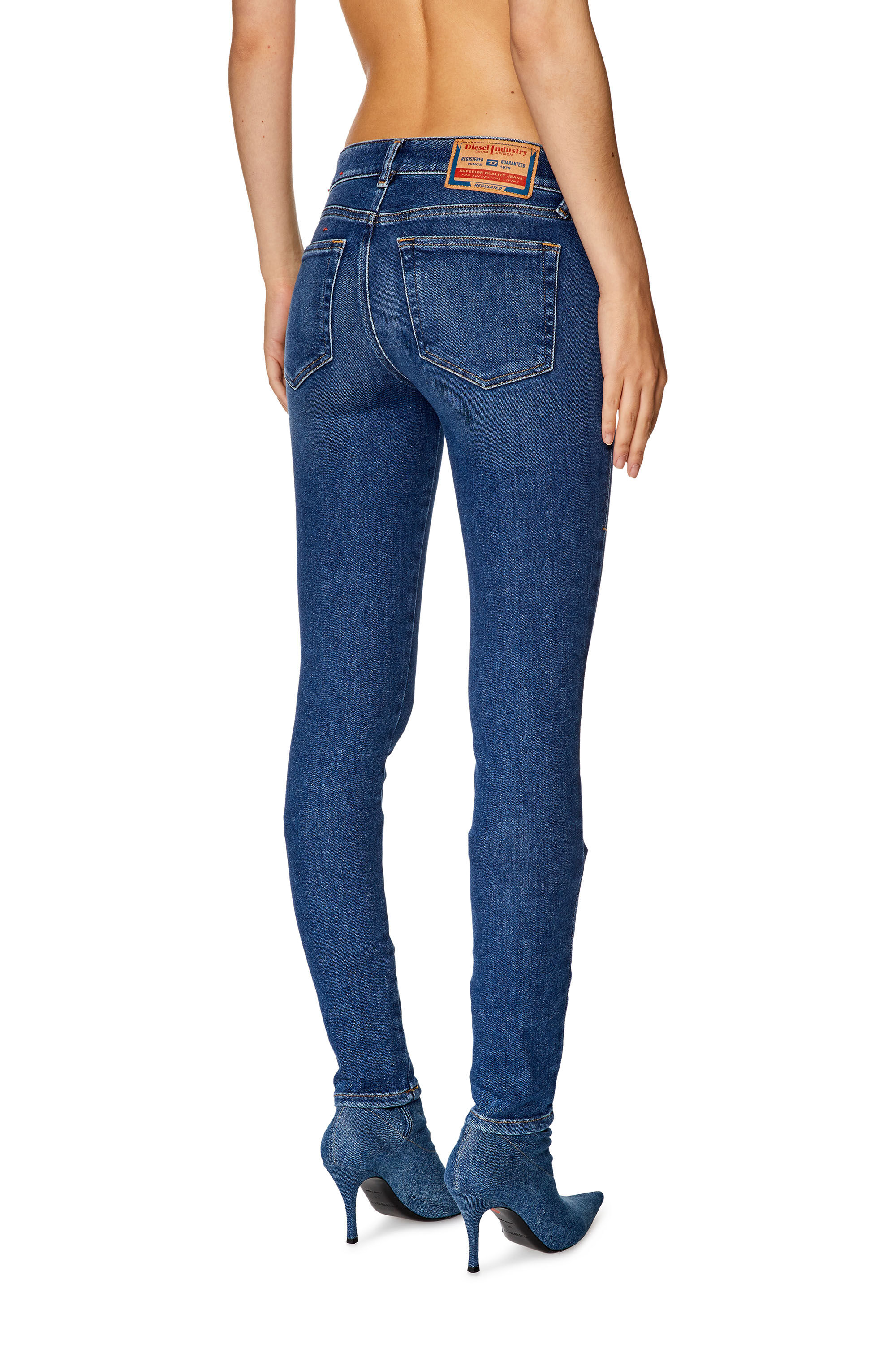Diesel - Super skinny Jeans 2018 Slandy-Low 09F86, Bleu moyen - Image 4