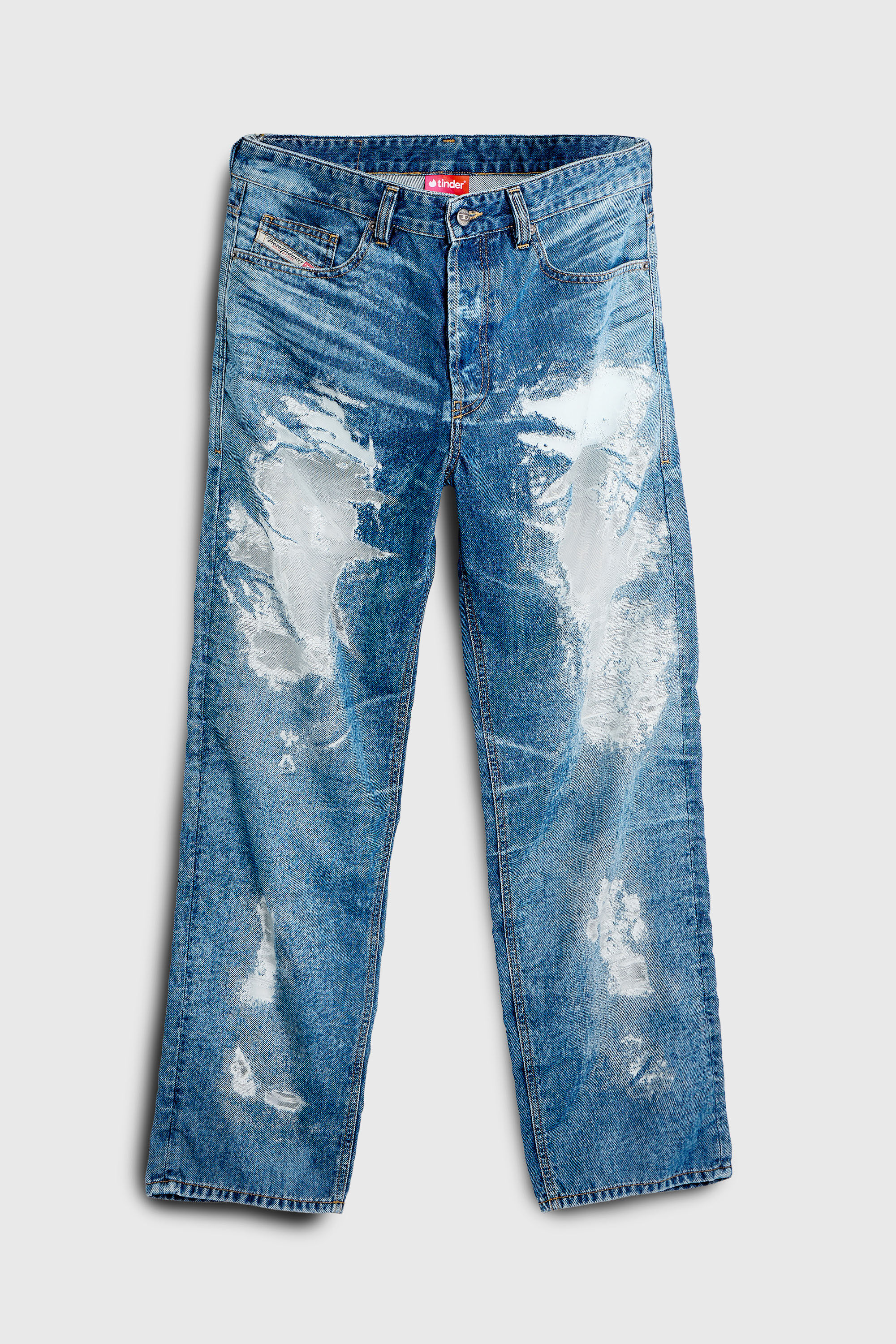 Diesel - Regular Jeans 2024 D-Macs 068ZH Homme, Bleu moyen - Image 4